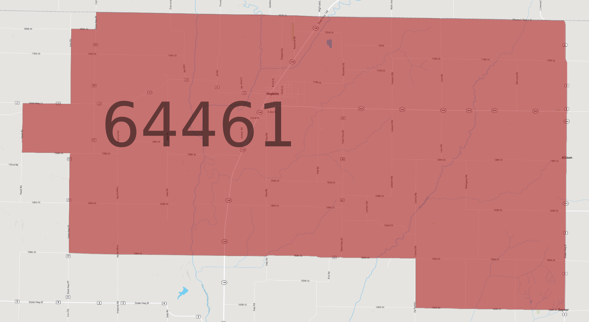 Zip Code 64461 - AtlasBig.com