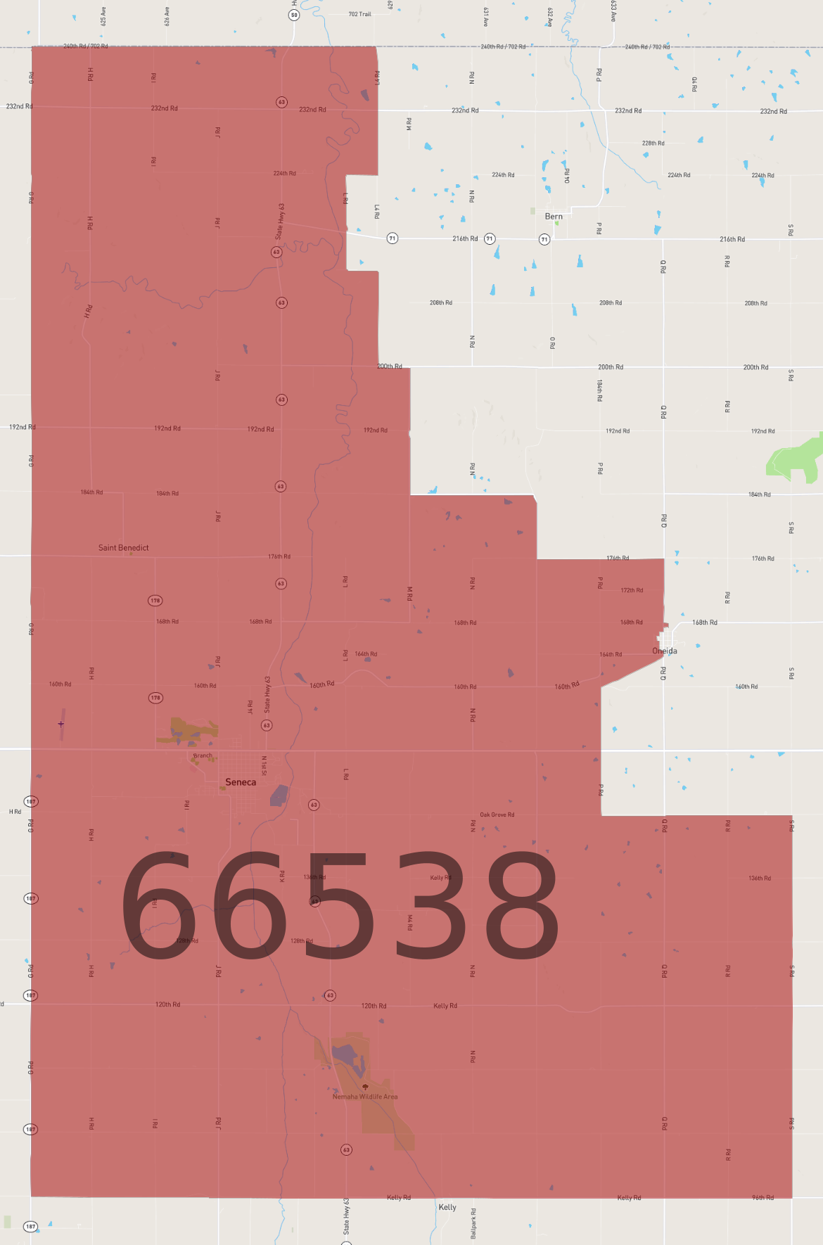 Zip Code 66538 - AtlasBig.com