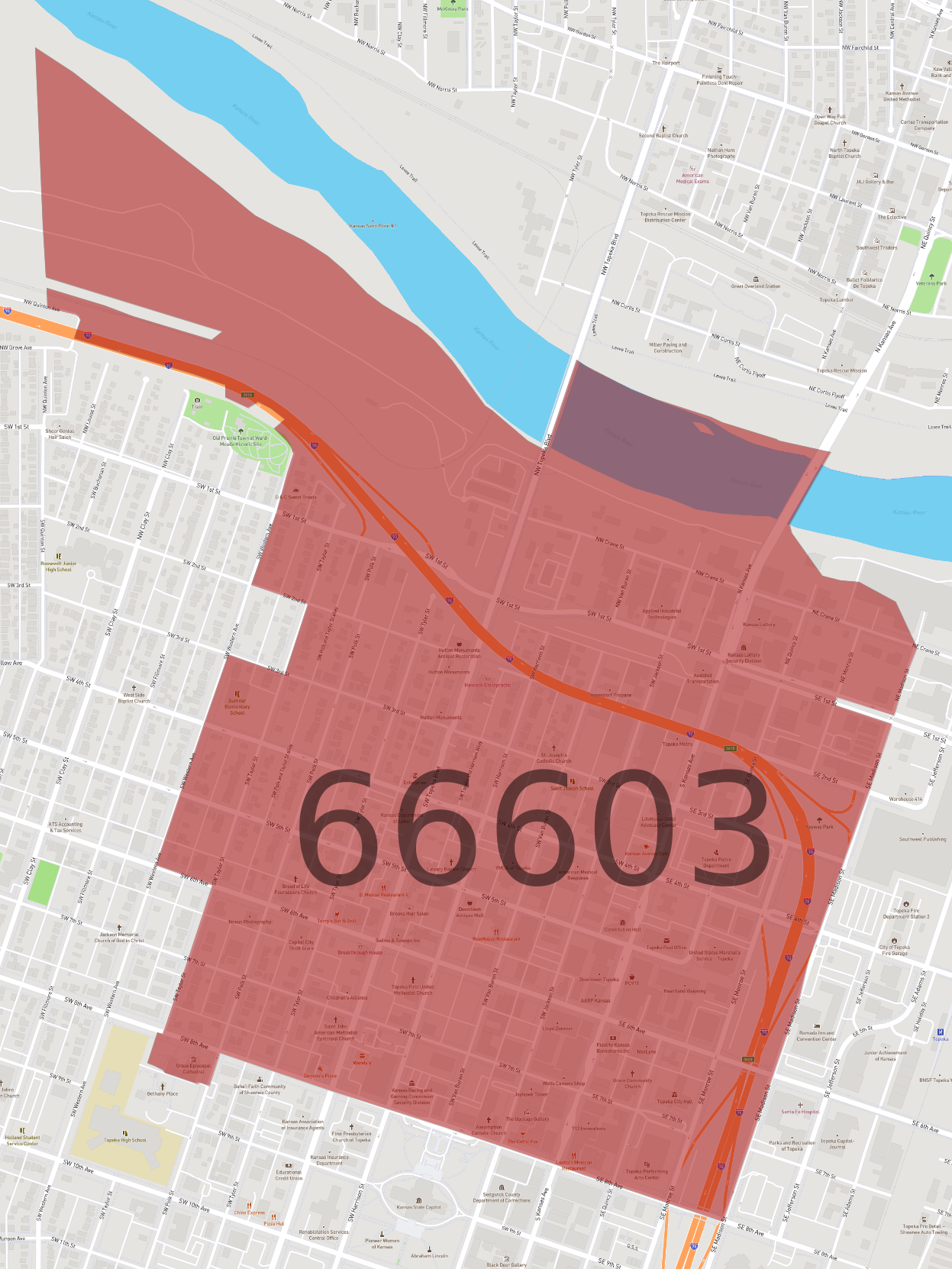 Zip Code 66603 - AtlasBig.com Zip Code 66603 - AtlasBig.com