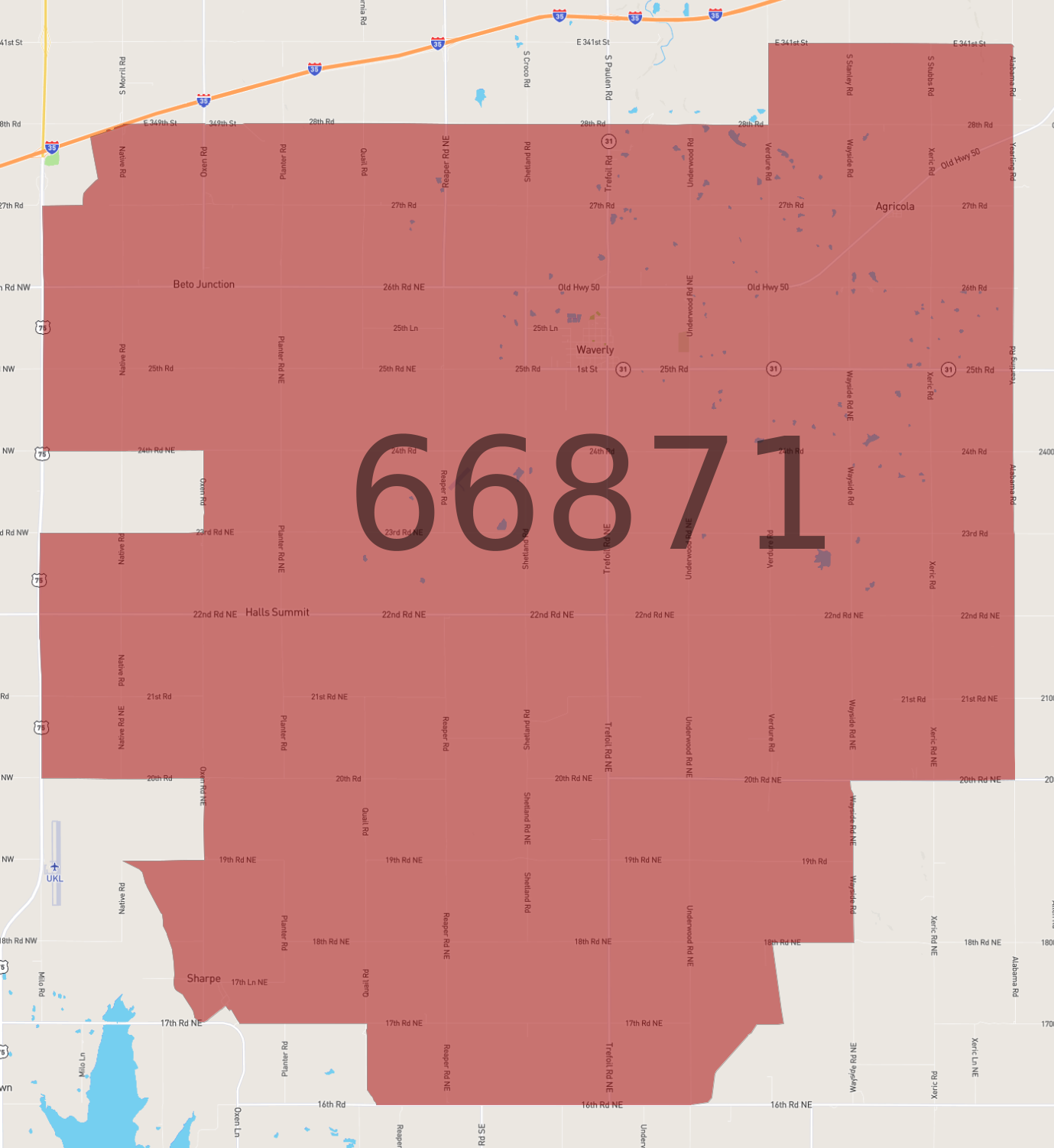 Zip Code 66871 - AtlasBig.com