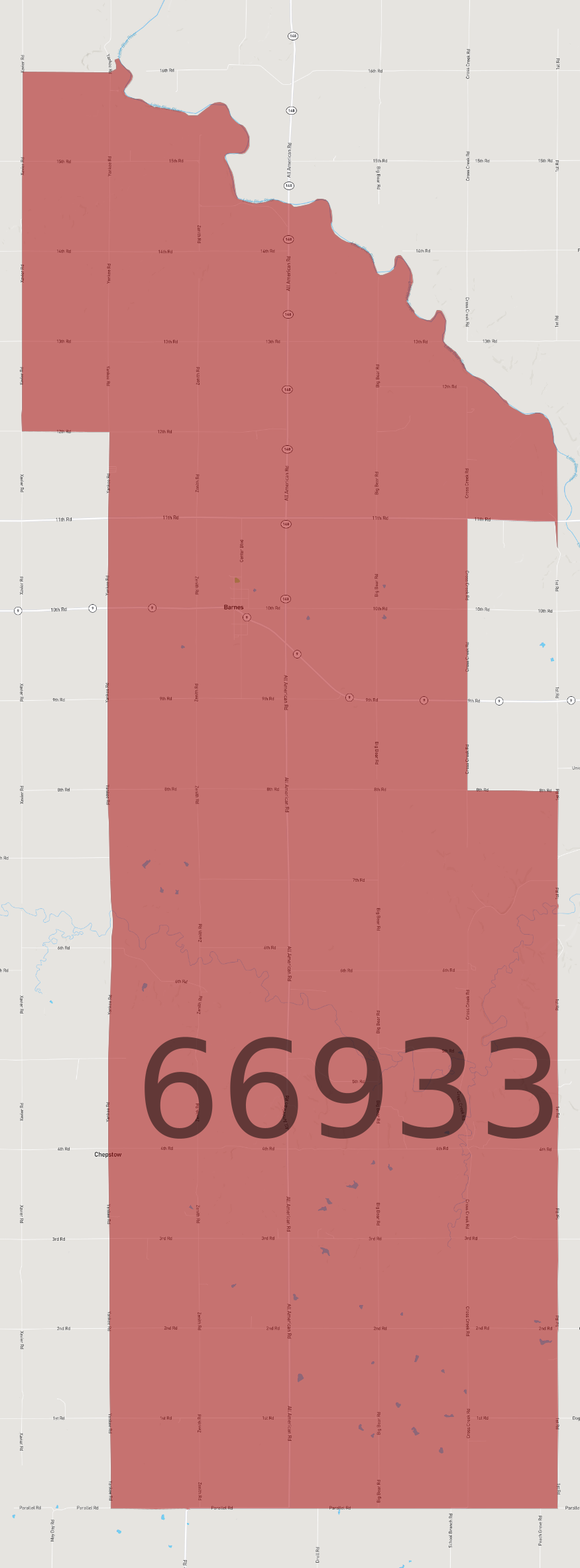 Zip Code 66933 - AtlasBig.com