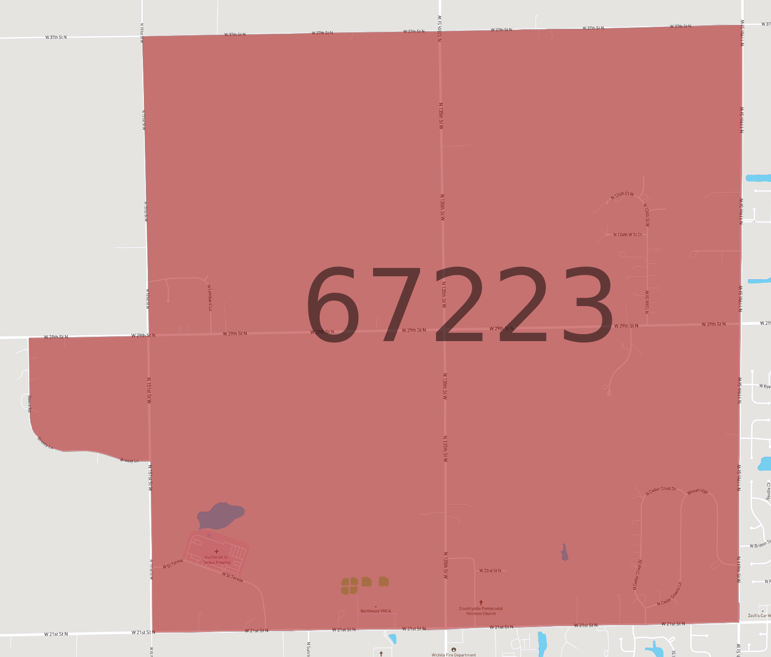 Zip Code 67223 - AtlasBig.com