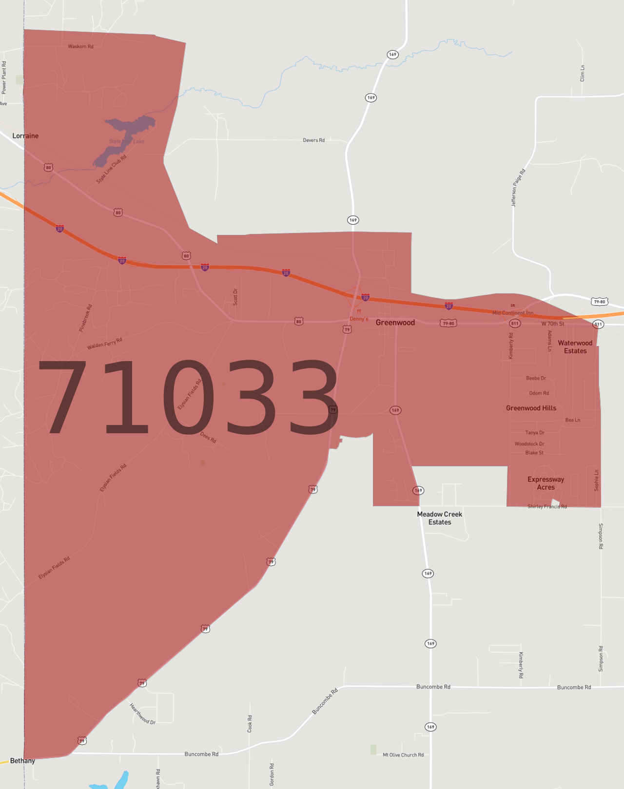 Zip Code 71033