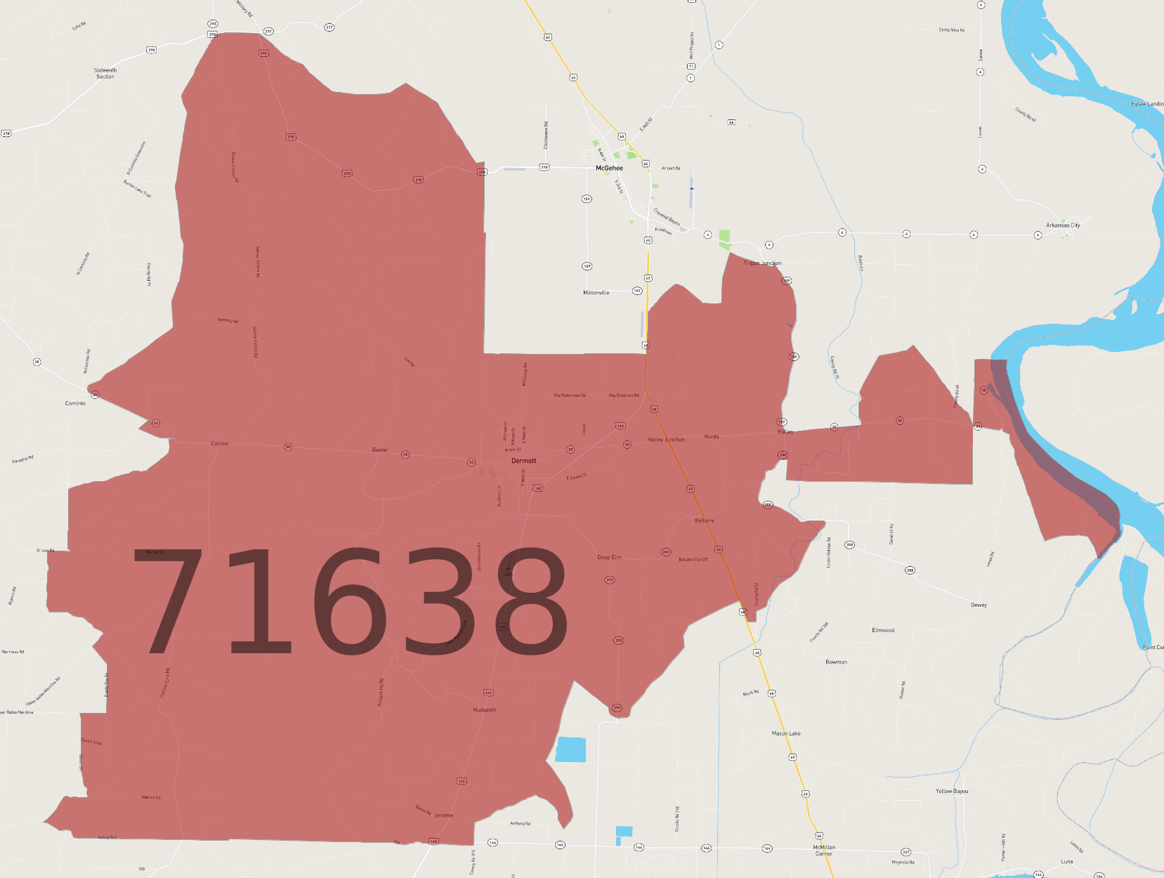 Zip code 71638 atlasbig