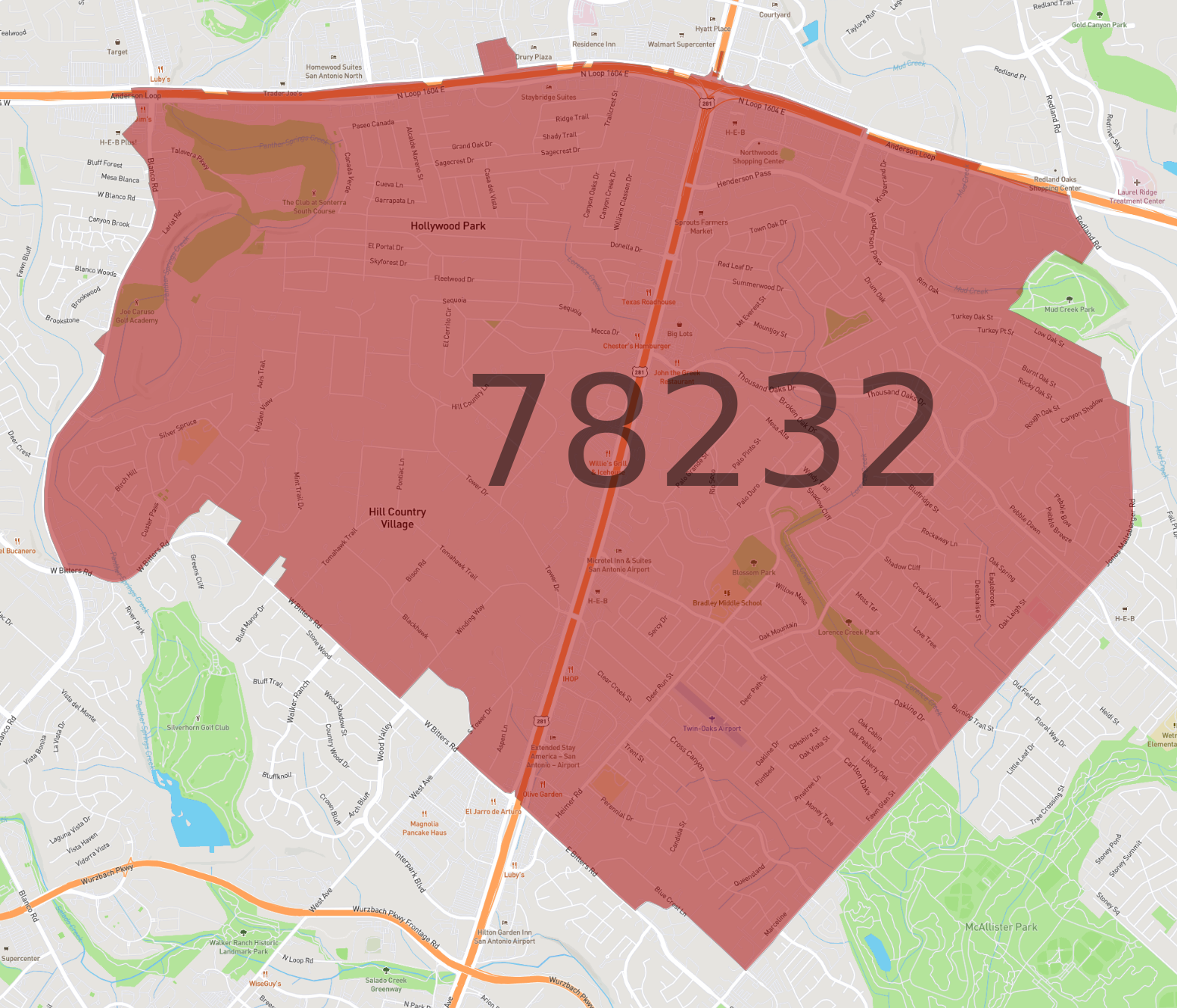 Zip Code 78232 - AtlasBig.com
