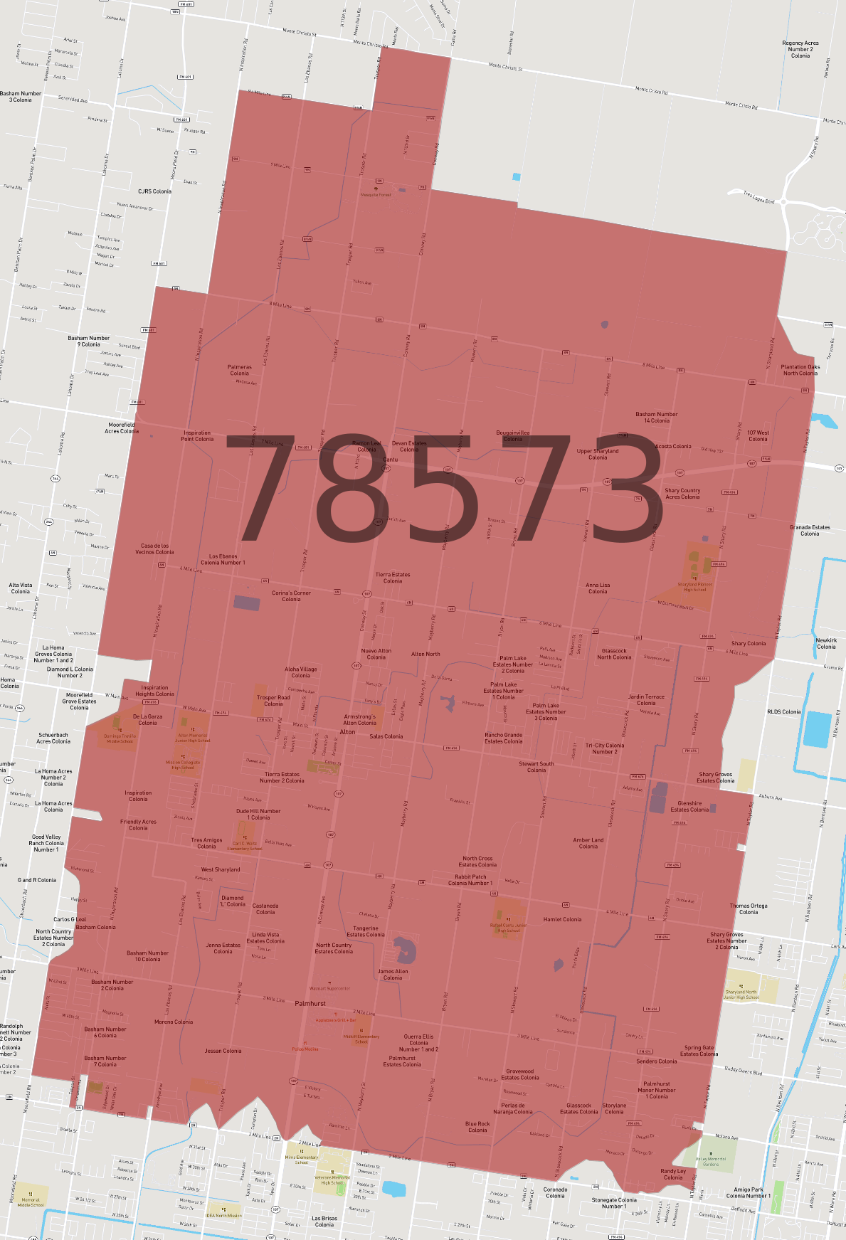 Zip Code 78573 AtlasBig