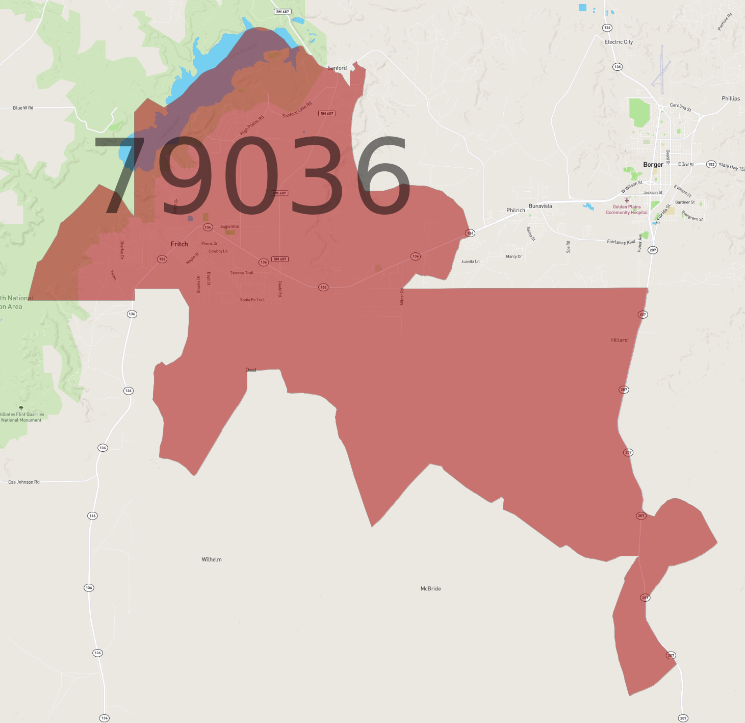 Zip code 79036 atlasbig