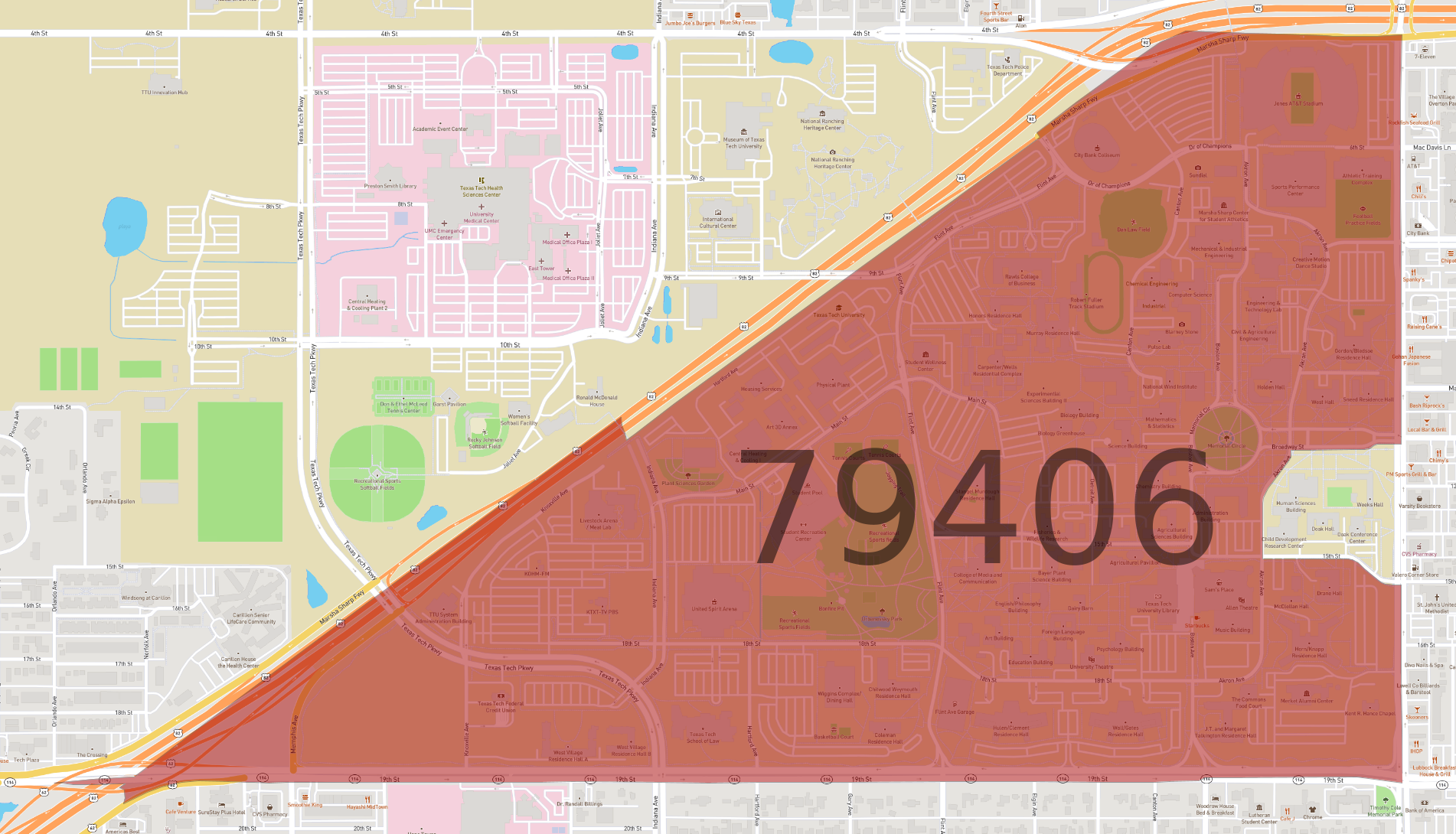 Zip Code 79406 - AtlasBig.com