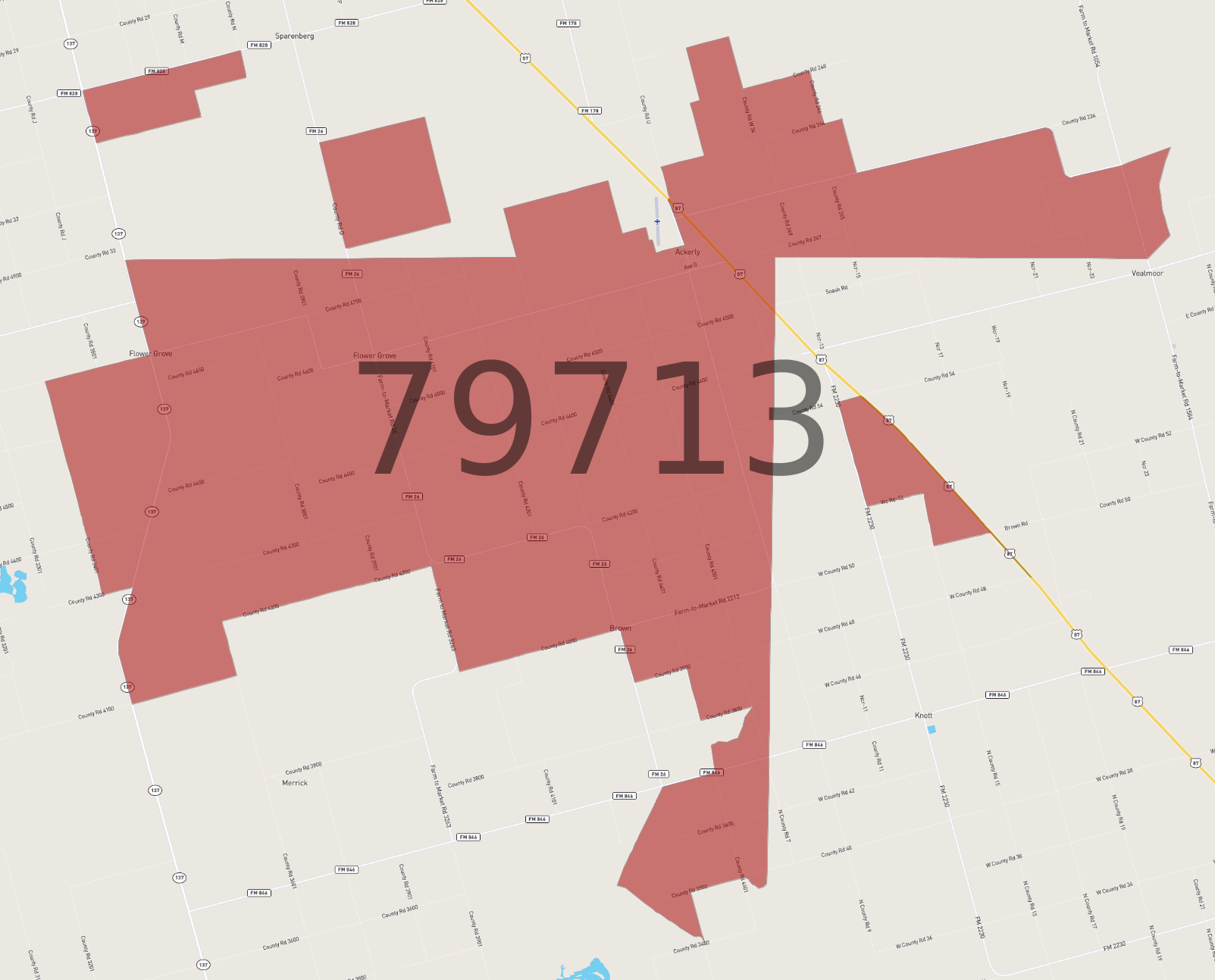 Zip Code 79713 - AtlasBig.com