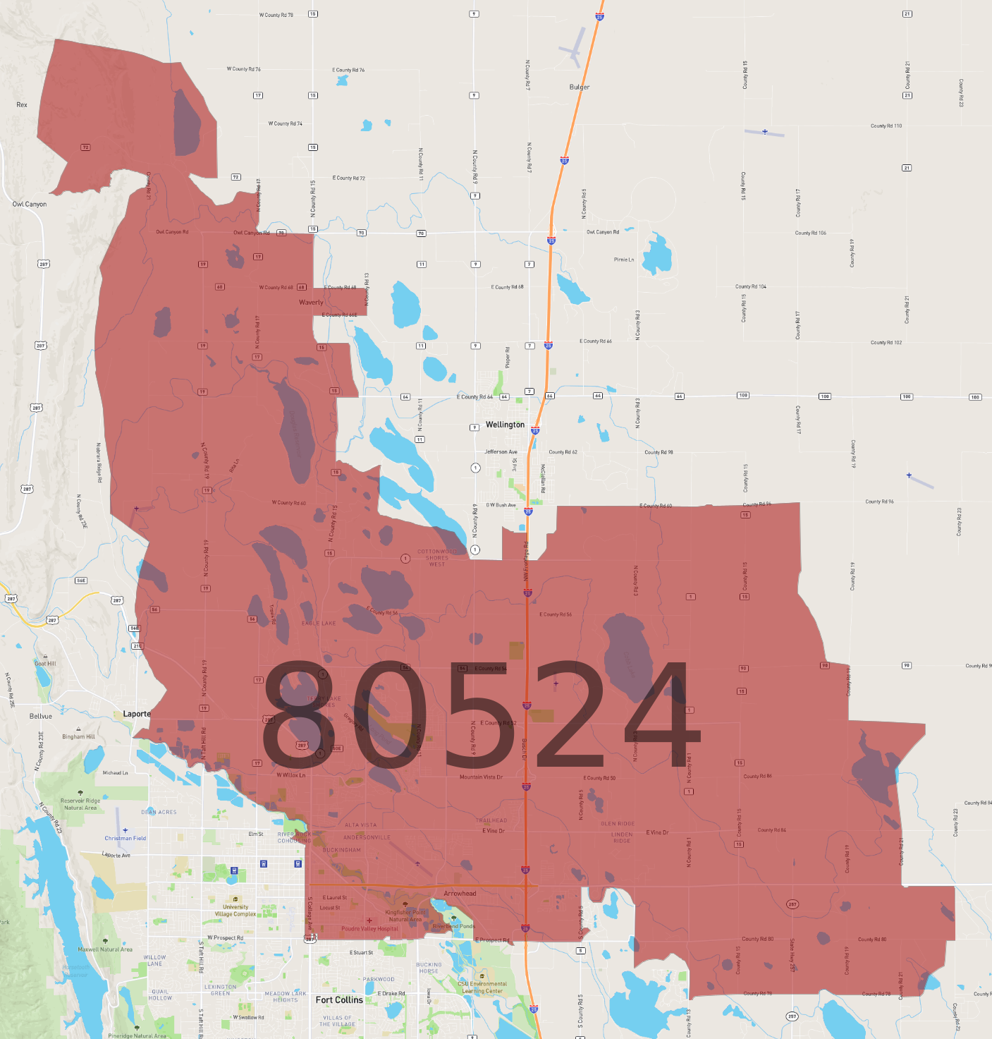 Zip code 80524 atlasbig