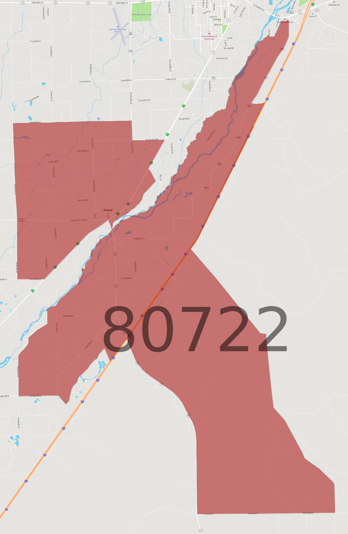 Zip Code 80722 - AtlasBig.com