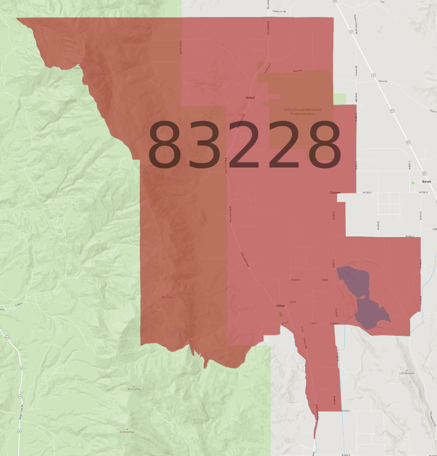 Zip Code 83228 - AtlasBig.com