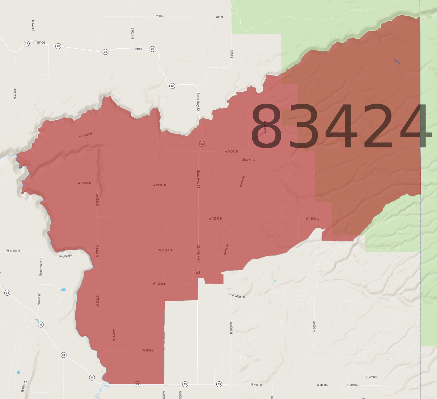 Zip code 83424 atlasbig