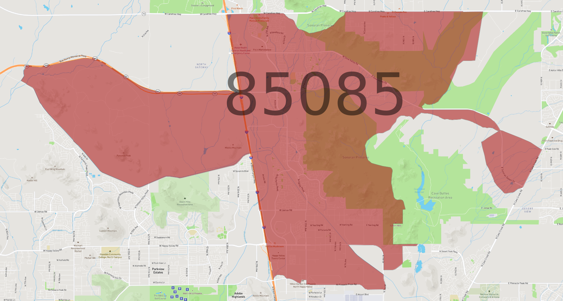 Zip Code 85085 AtlasBig