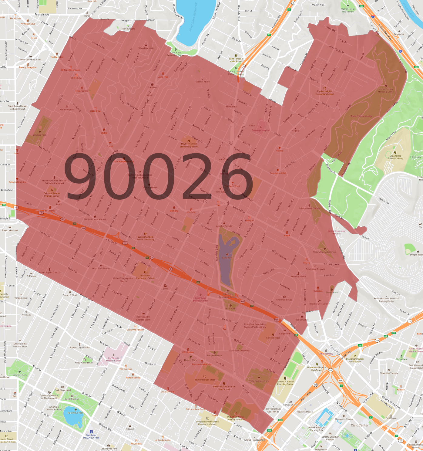 Zip Code 90026 AtlasBig