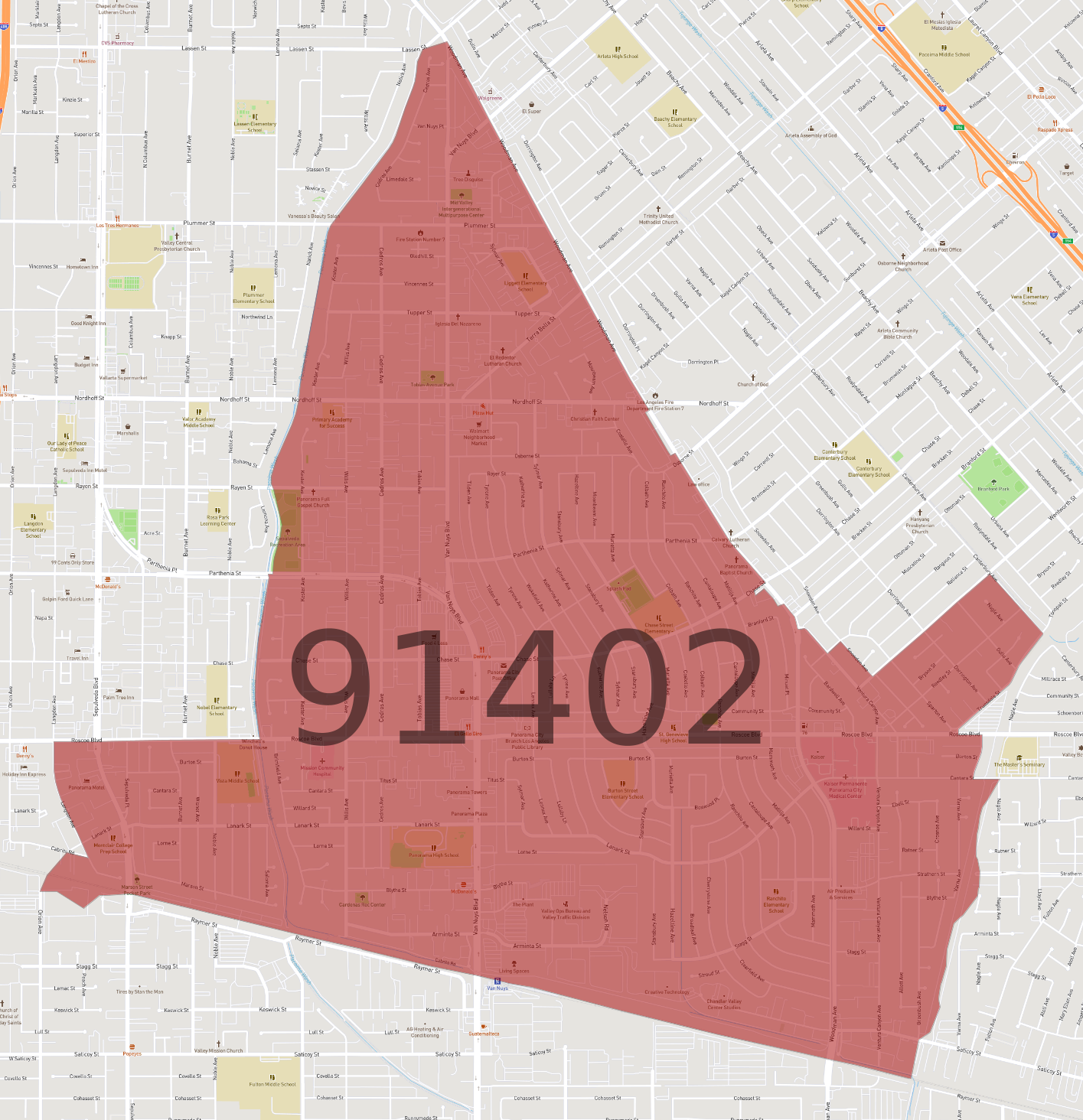 Zip Code 91402 AtlasBig