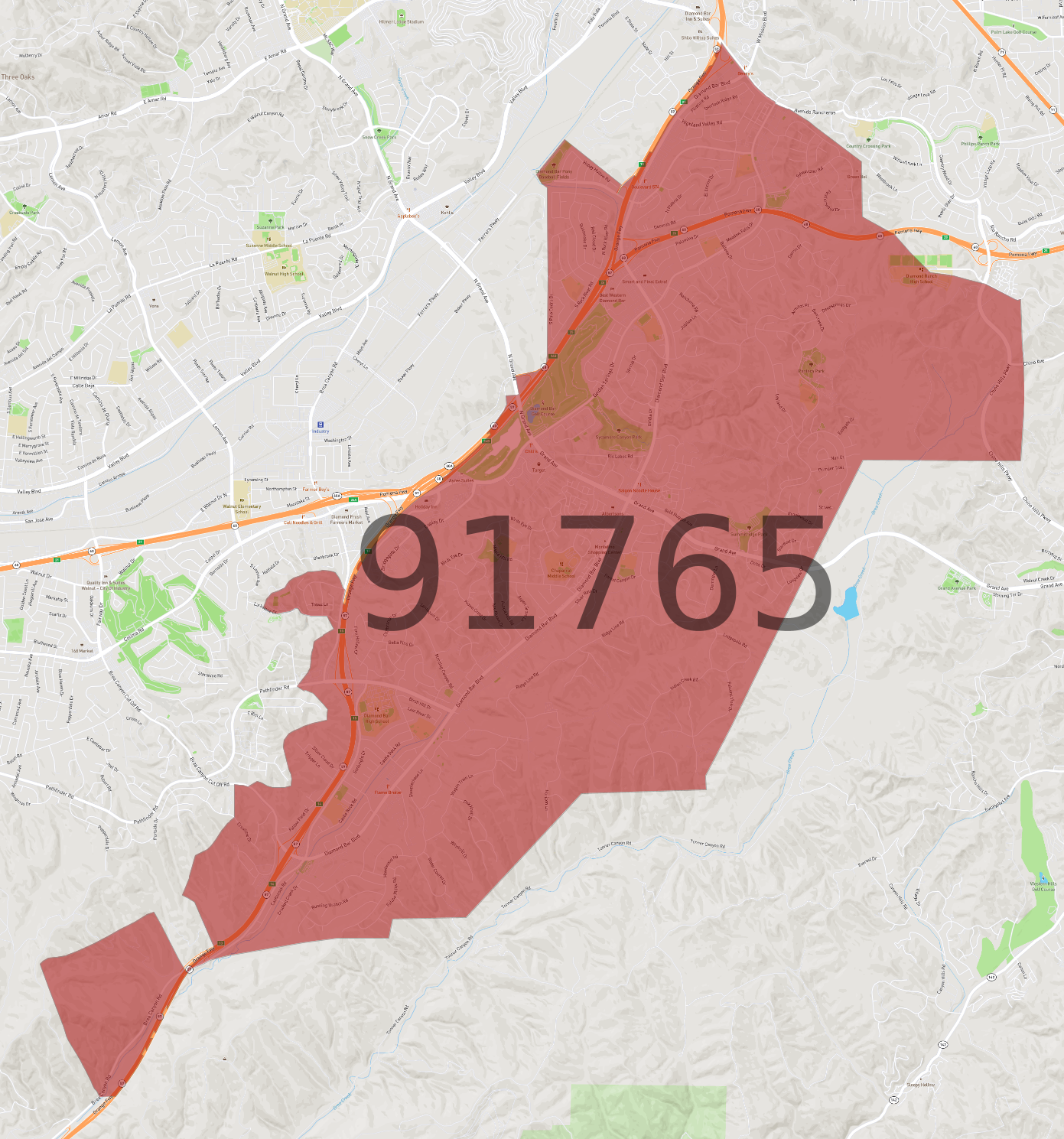 Zip Code 91765 Atlasbig Com