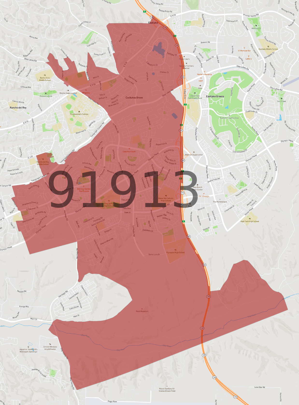 Zip Code 91913 AtlasBig