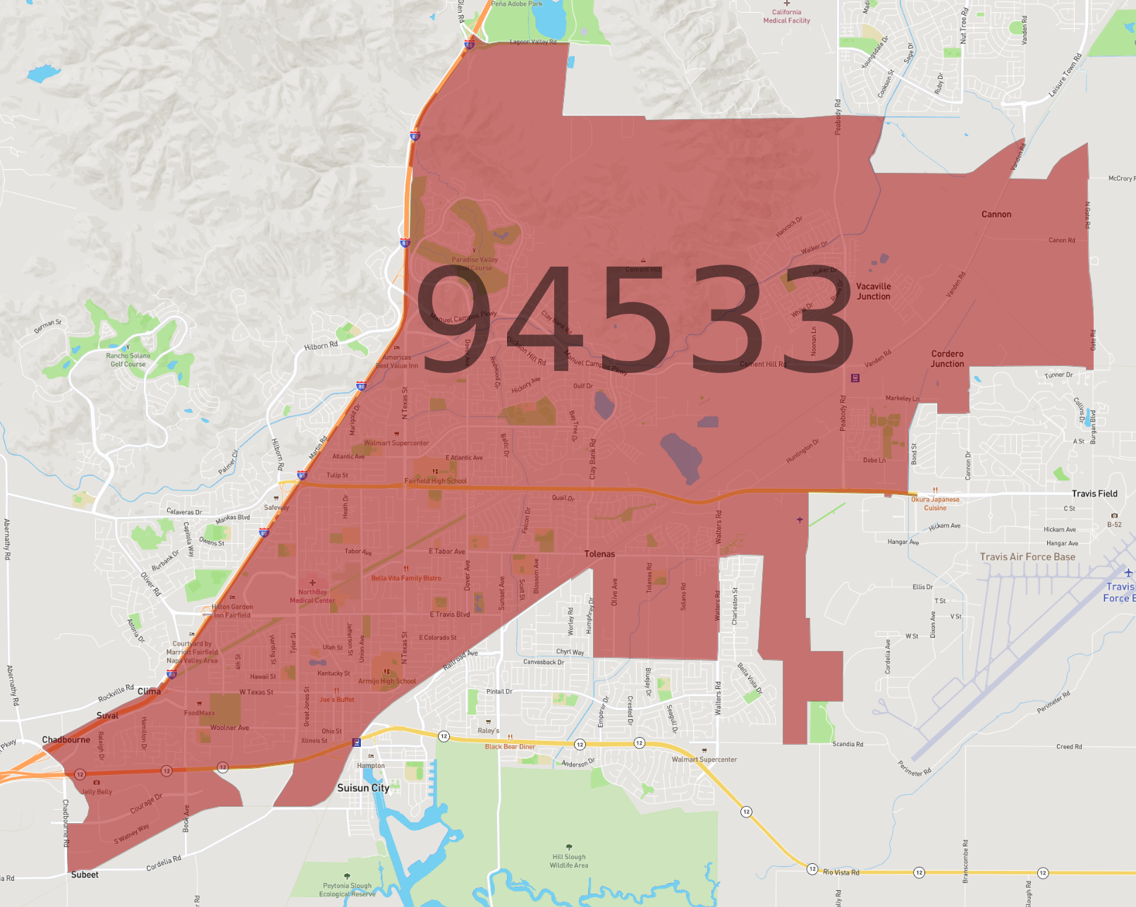 Zip Code 94533 AtlasBig