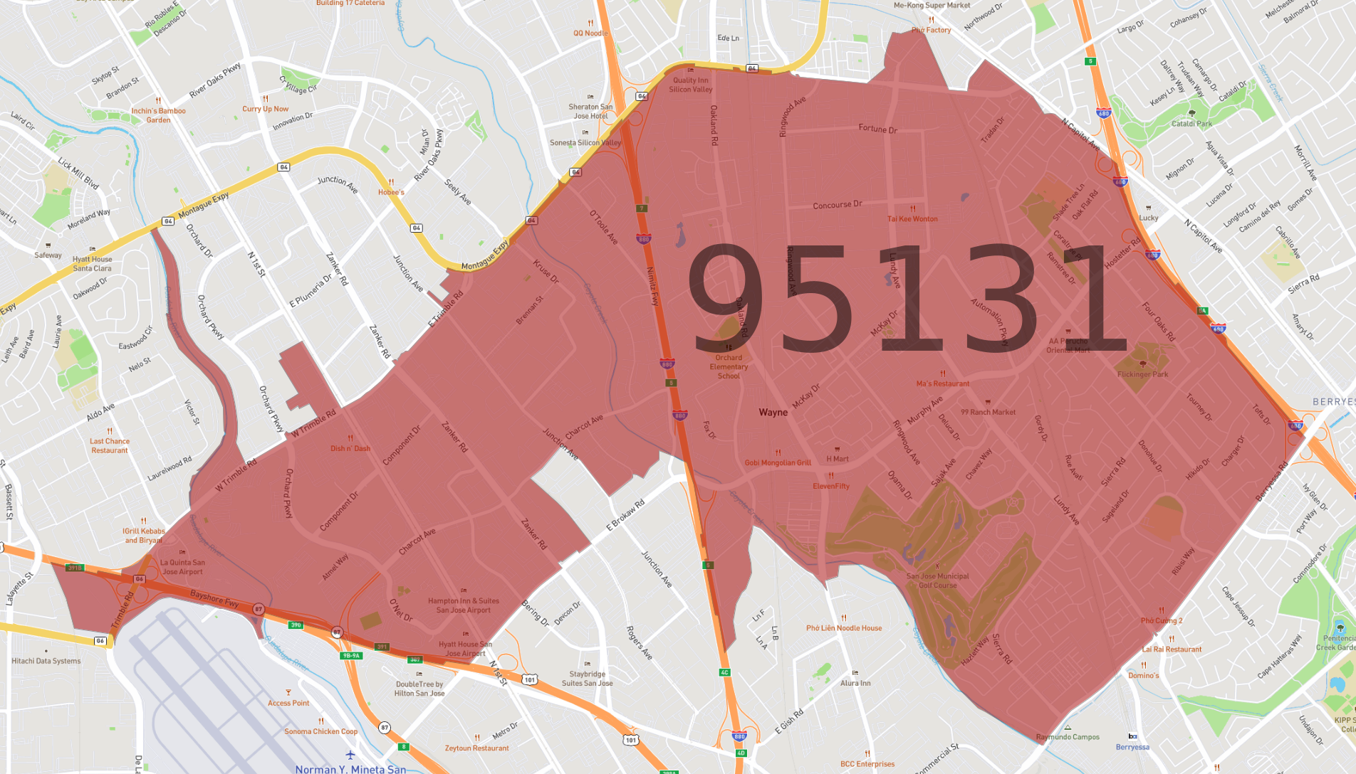 Zip Code 95131 AtlasBig