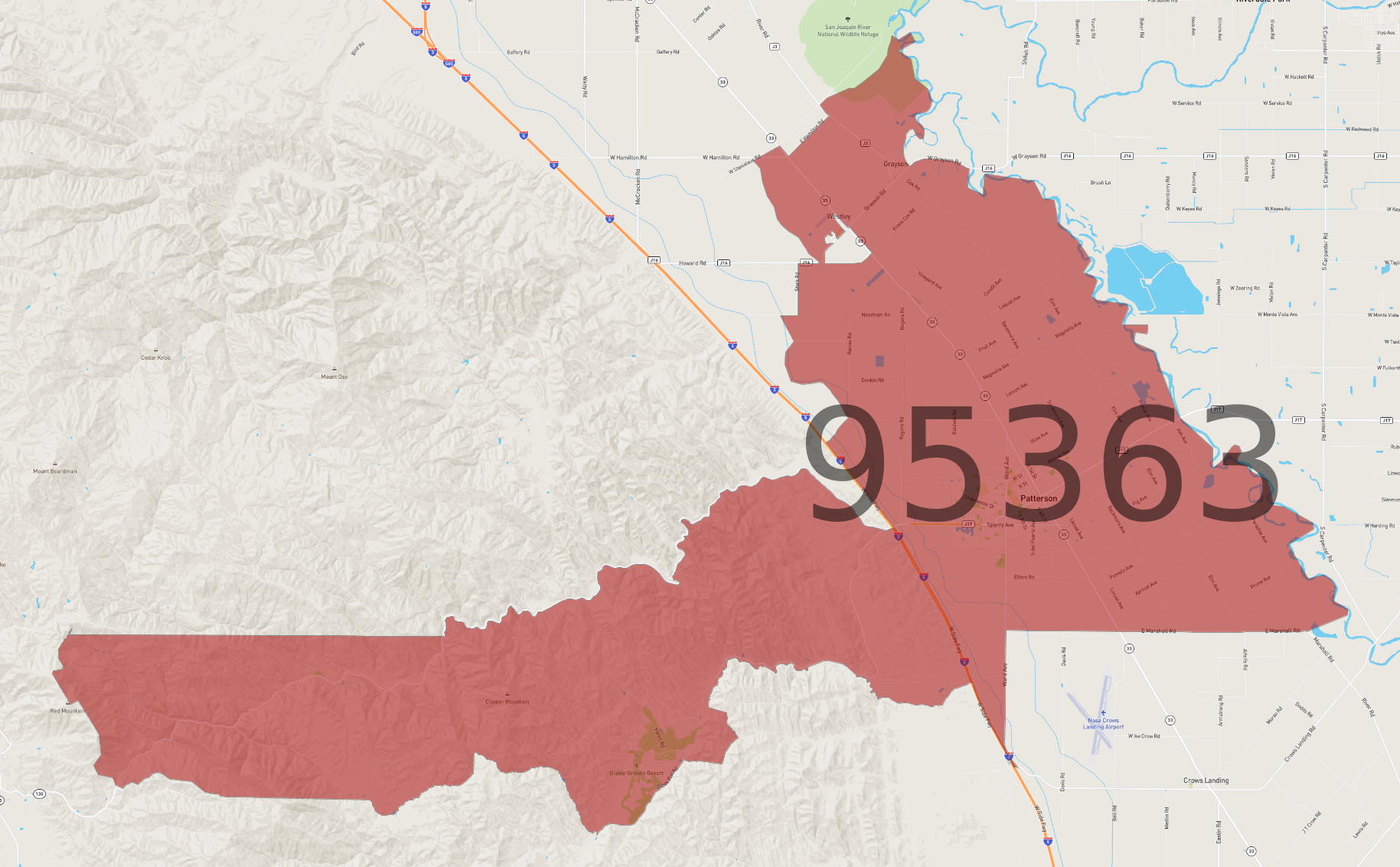 Zip Code 95363 - AtlasBig.com