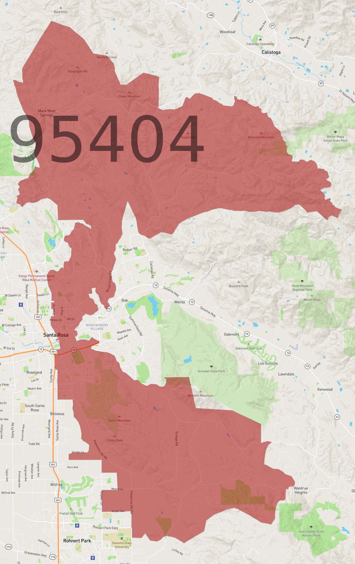 95404 Zip Code Map Zip Code 95404 - Atlasbig.com