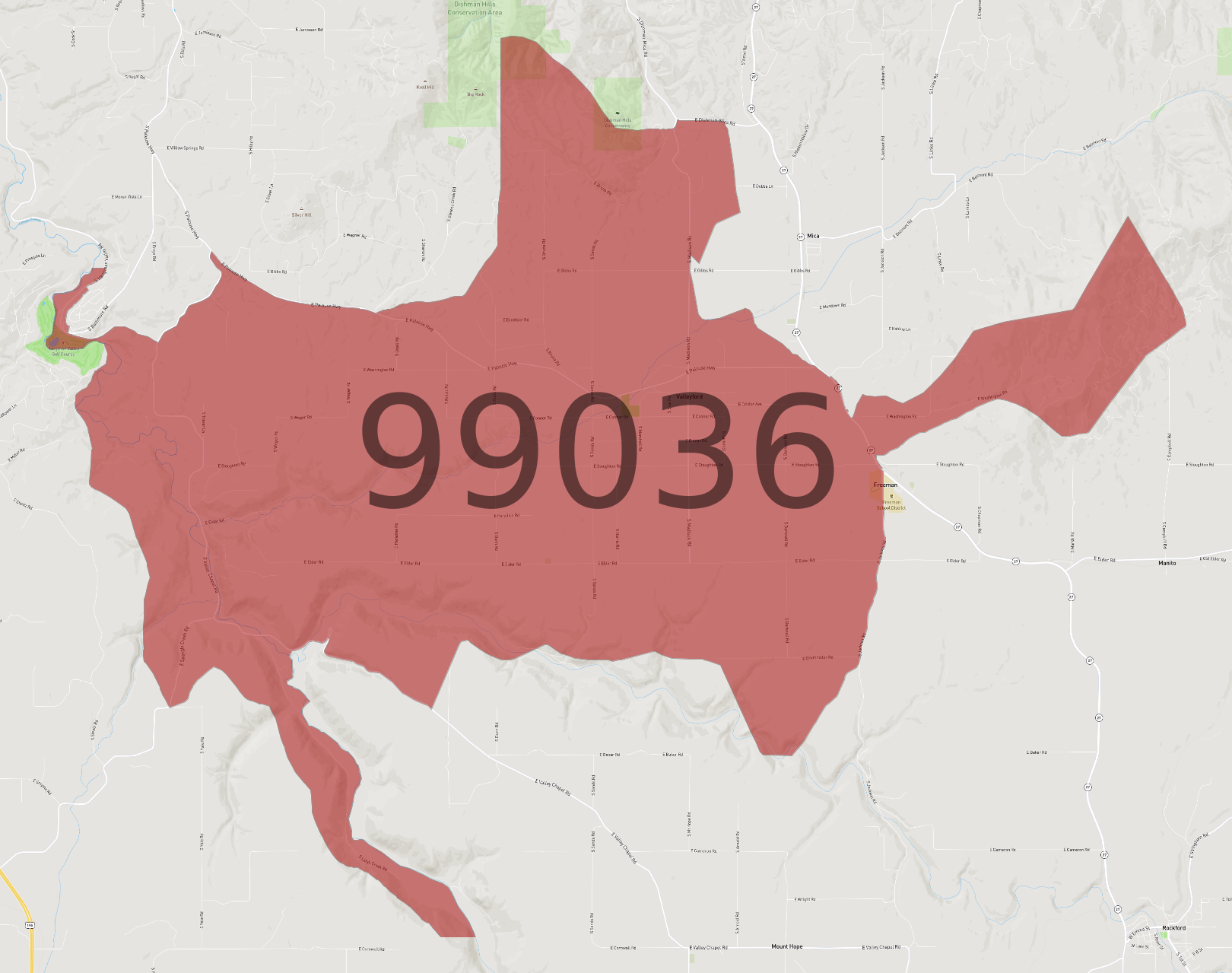 Zip Code 99036 - AtlasBig.com