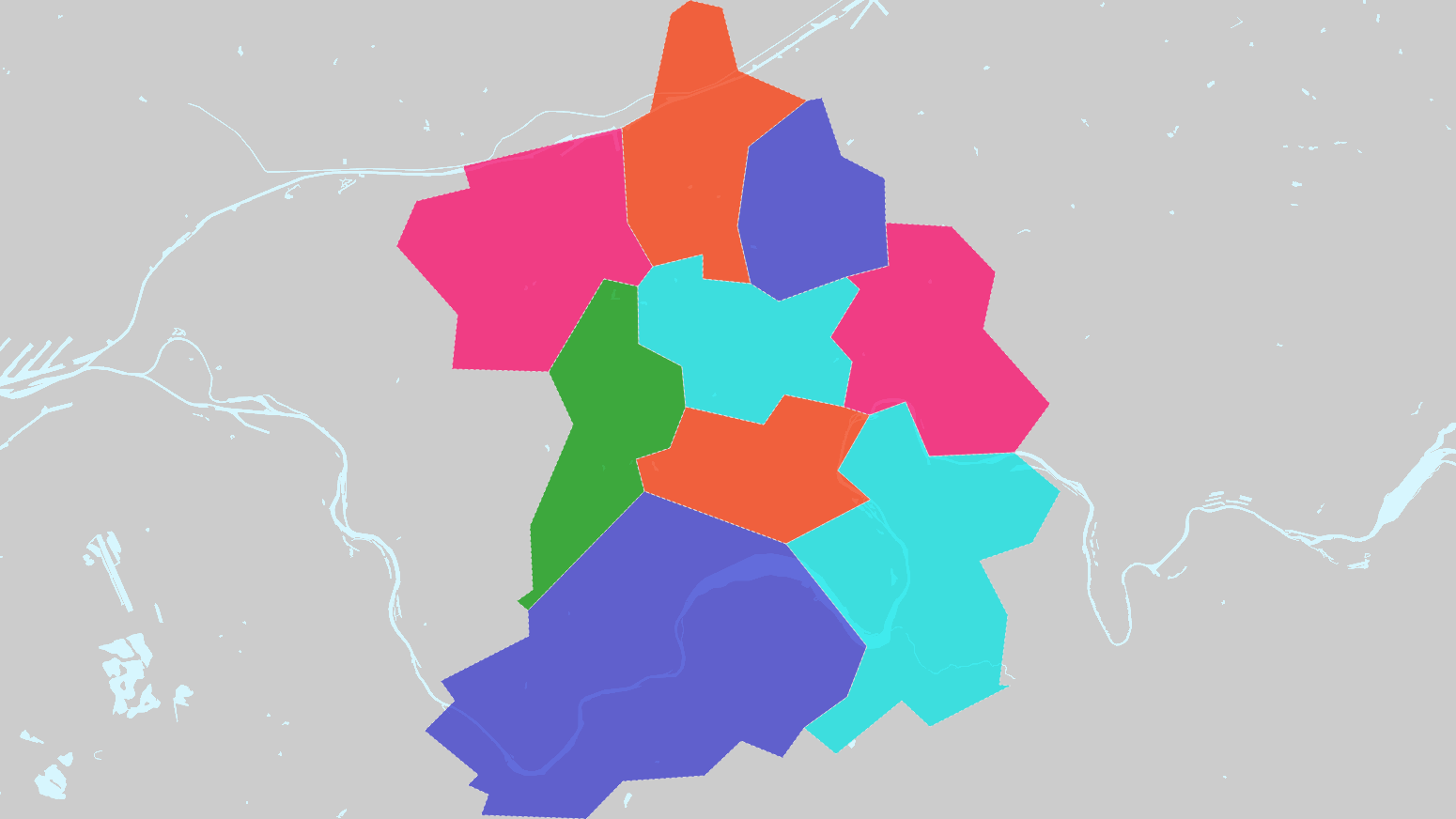 Essen Stadtbezirke Karte - AtlasBig.com