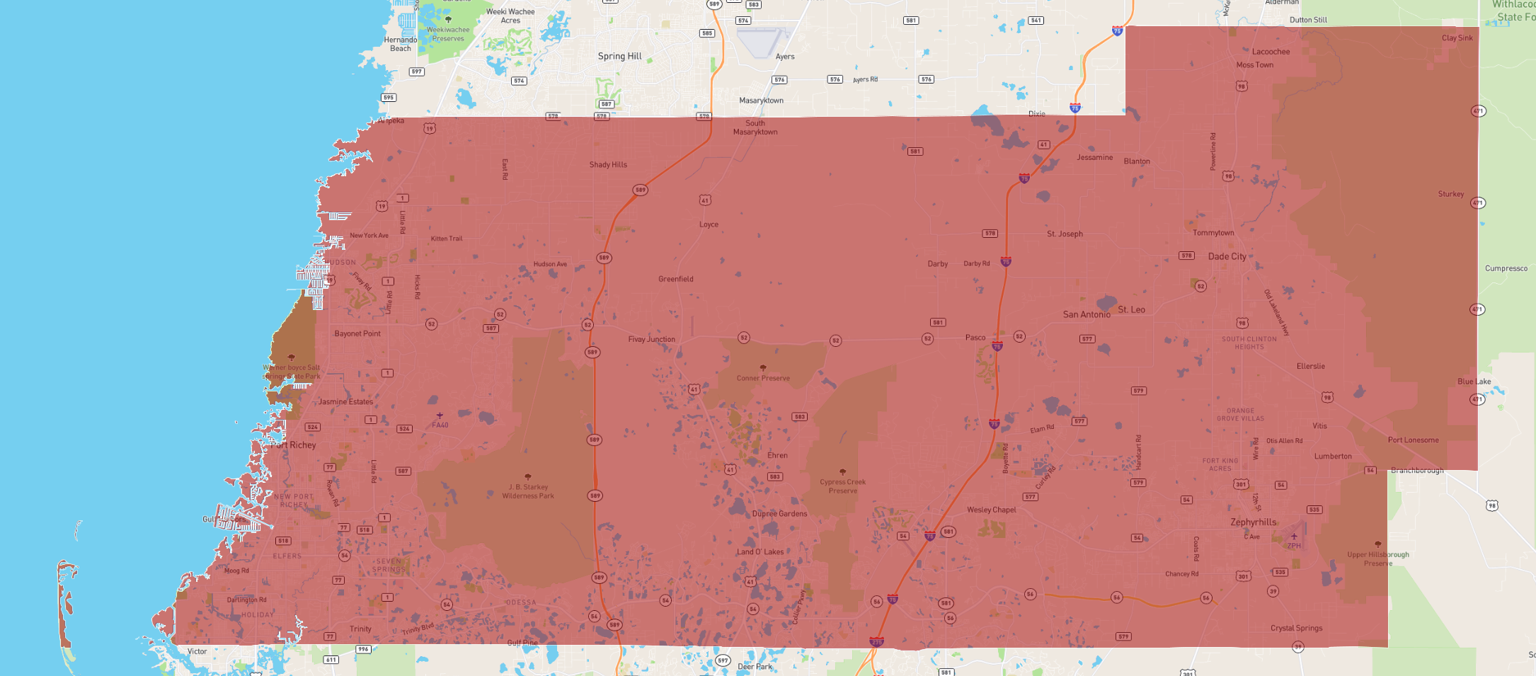 Florida Pasco County AtlasBig com - Florida Pasco County 
