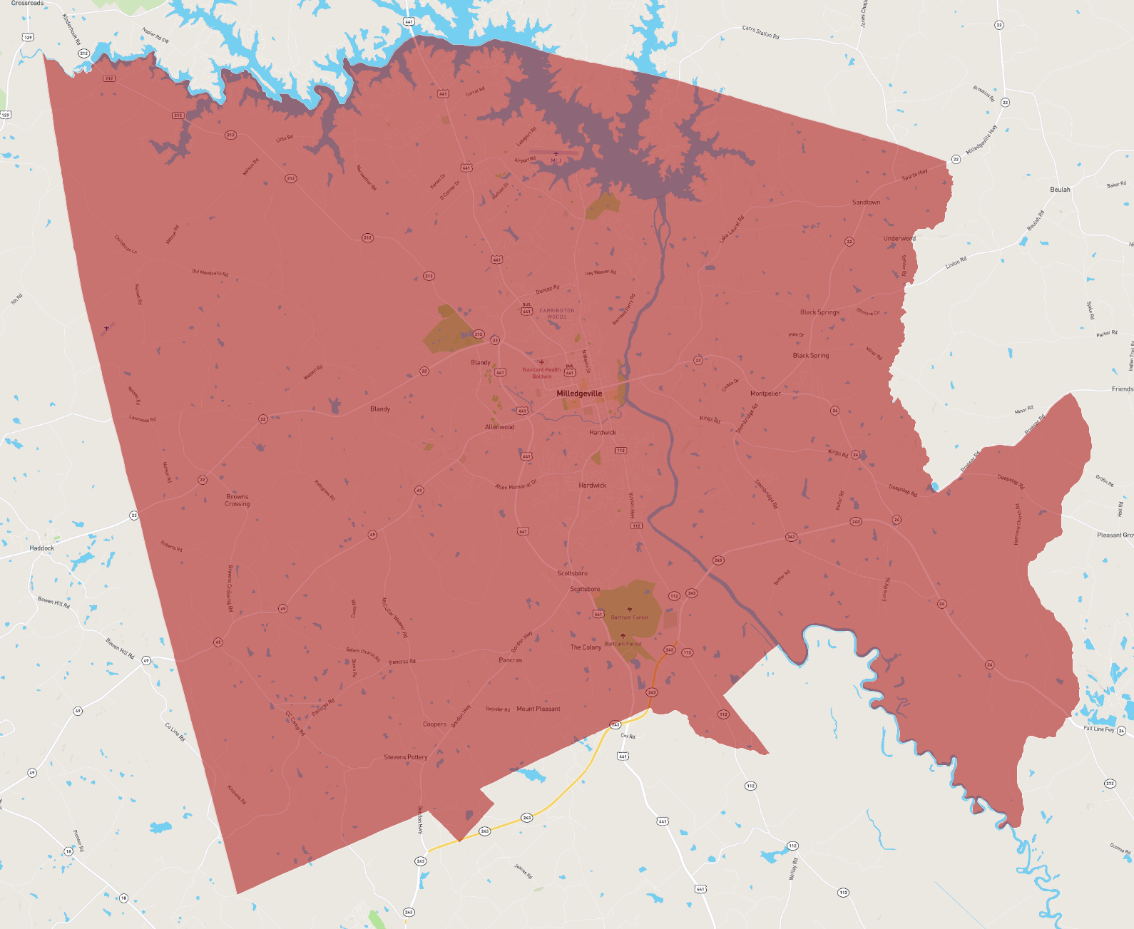 Baldwin County Zip Code Map