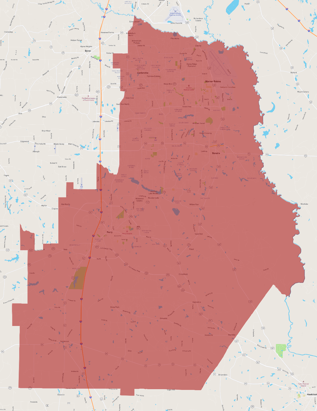 Georgia Houston County - AtlasBig.com