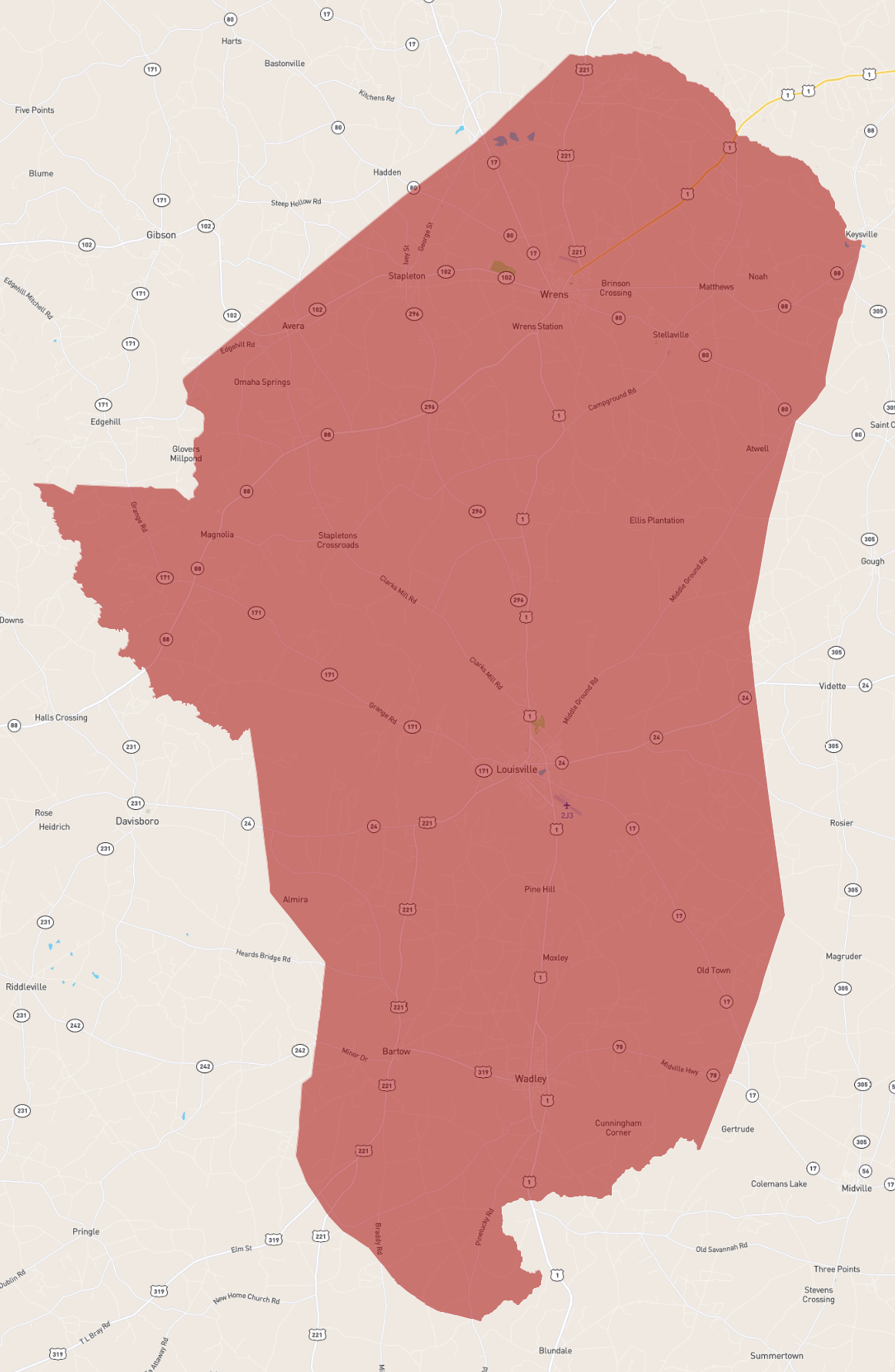 GA State Districts Map