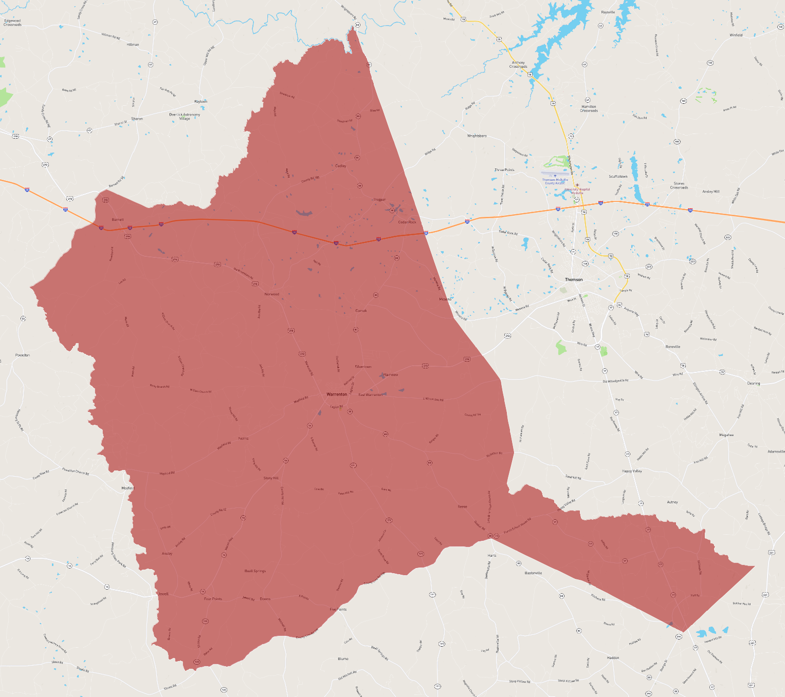 Warren County Ga Gis Georgia Warren County - Atlasbig.com