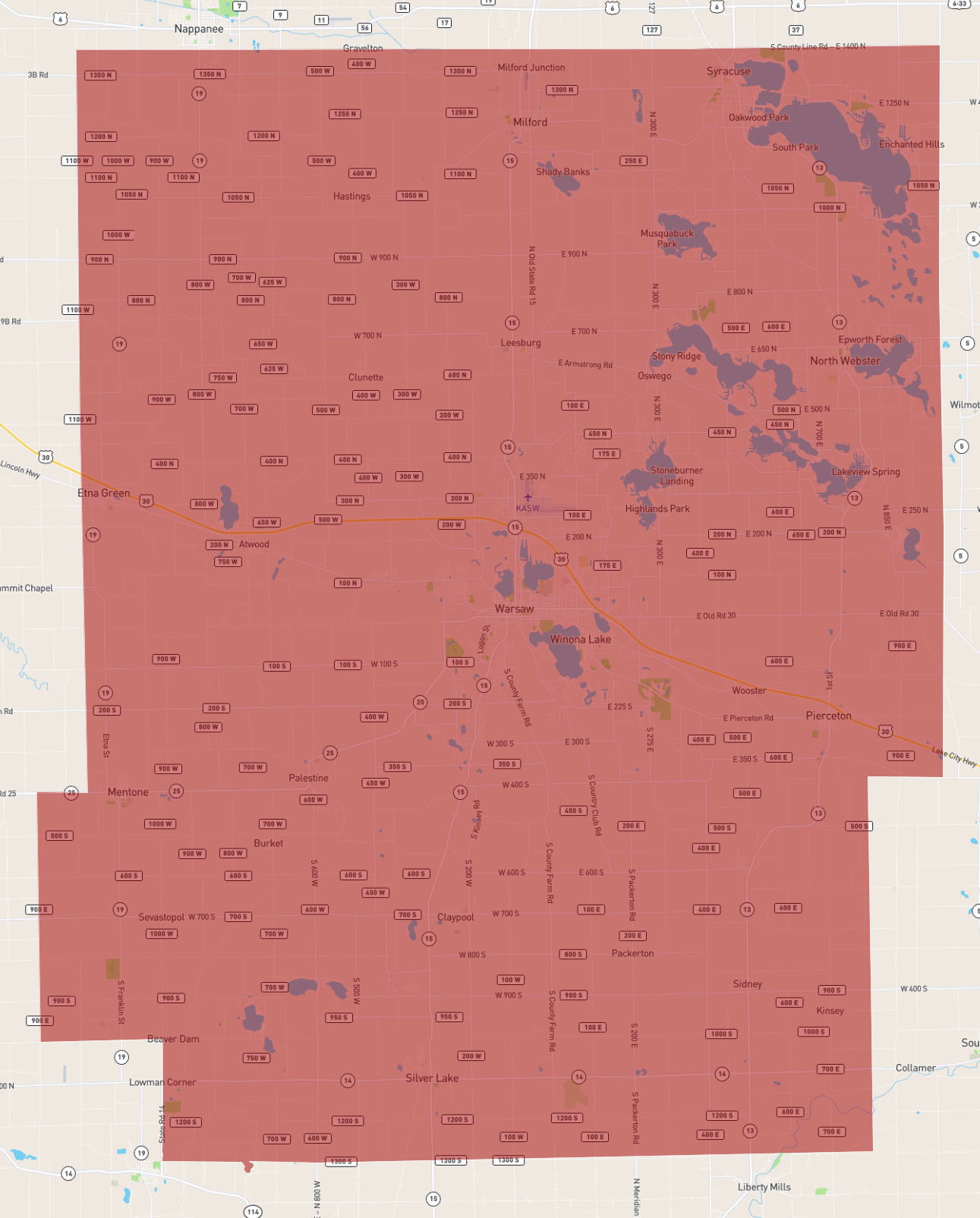 Indiana Kosciusko County AtlasBig indiana-kosciusko-county-atlasbig