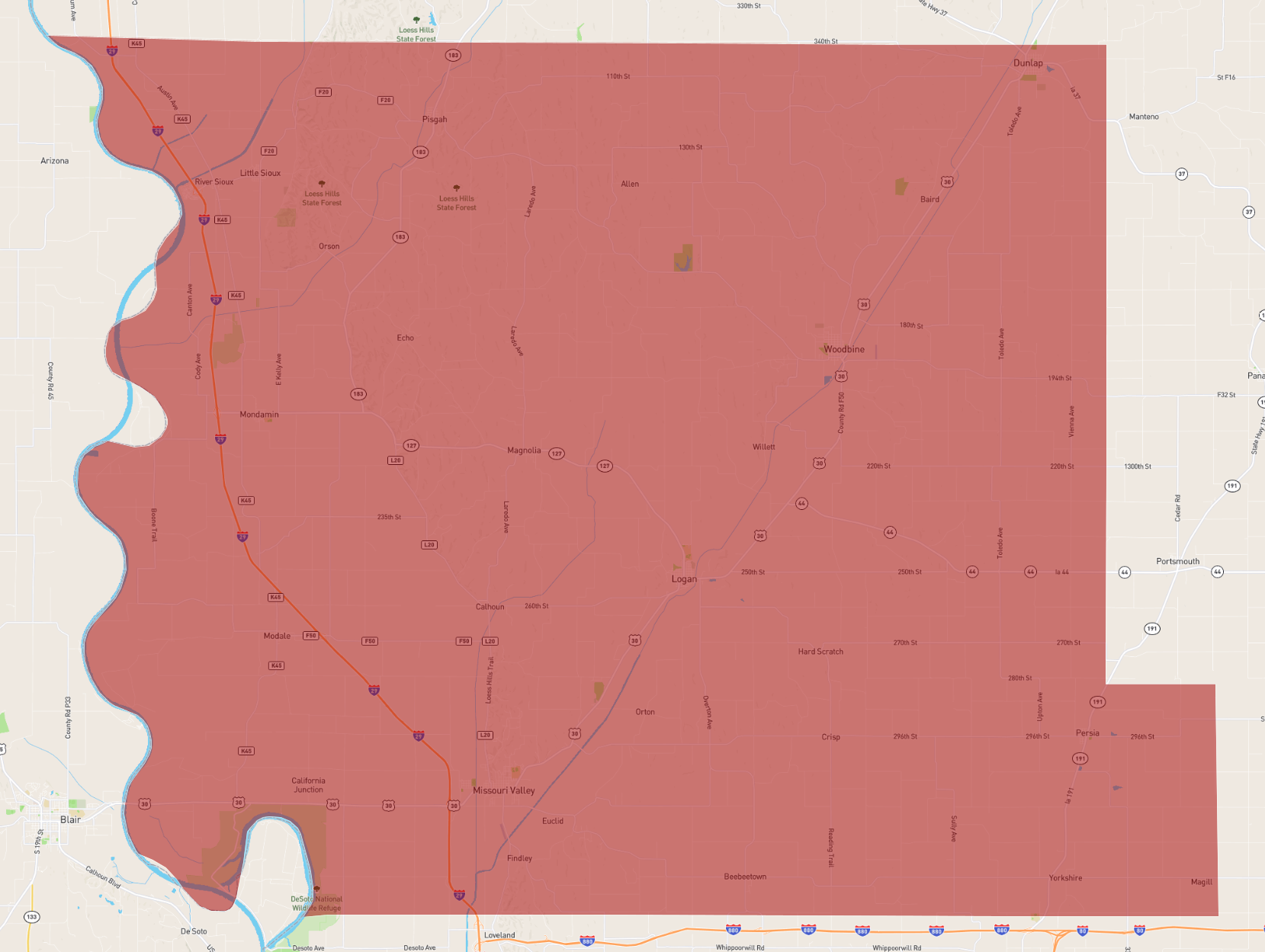 Iowa Harrison County
