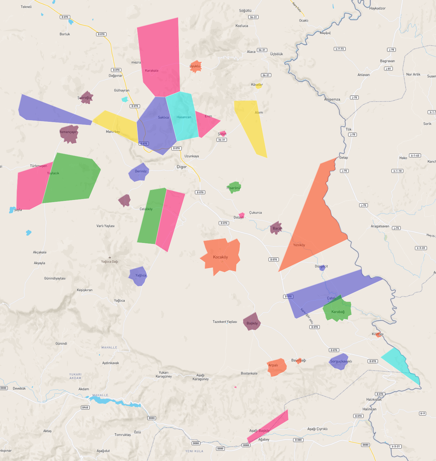 Kars Digor'un Mahalleleri