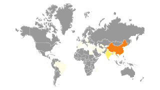 إنتاج الحرير في العالم حسب الدولة Thumbnail