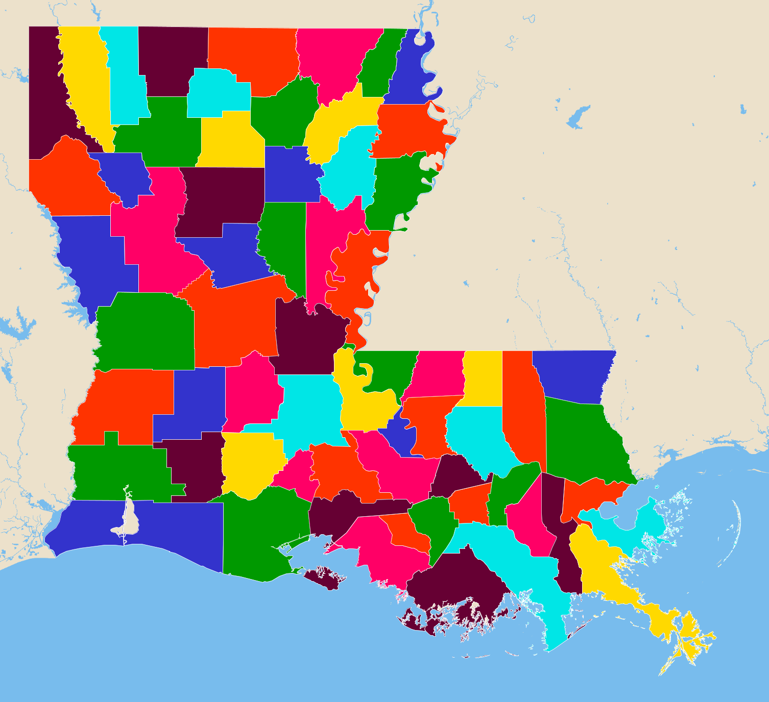 Parishes in Louisiana