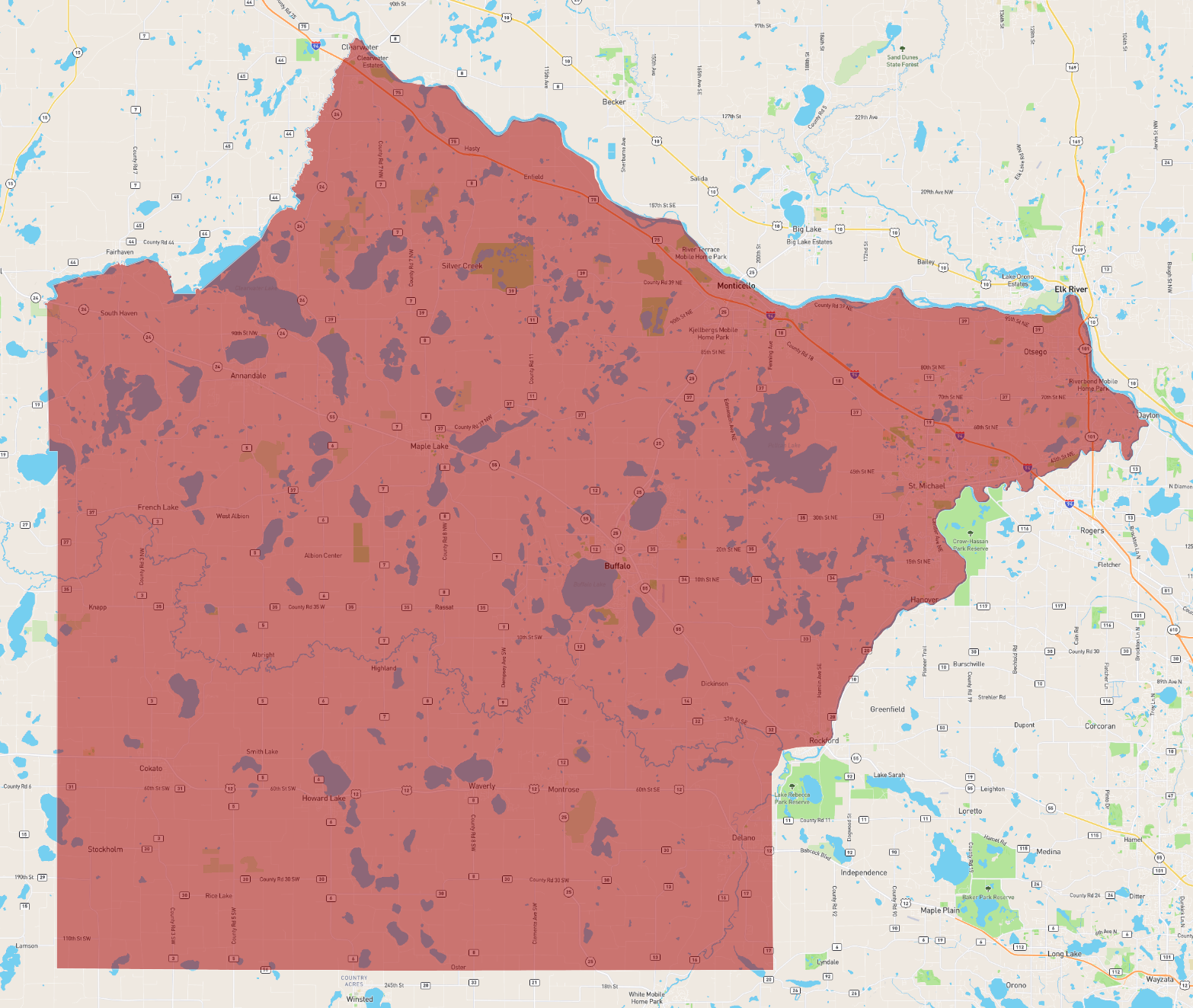 Minnesota Wright County - AtlasBig.com