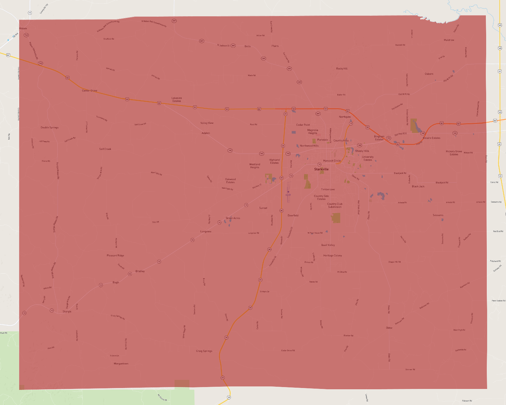 Mississippi Oktibbeha County