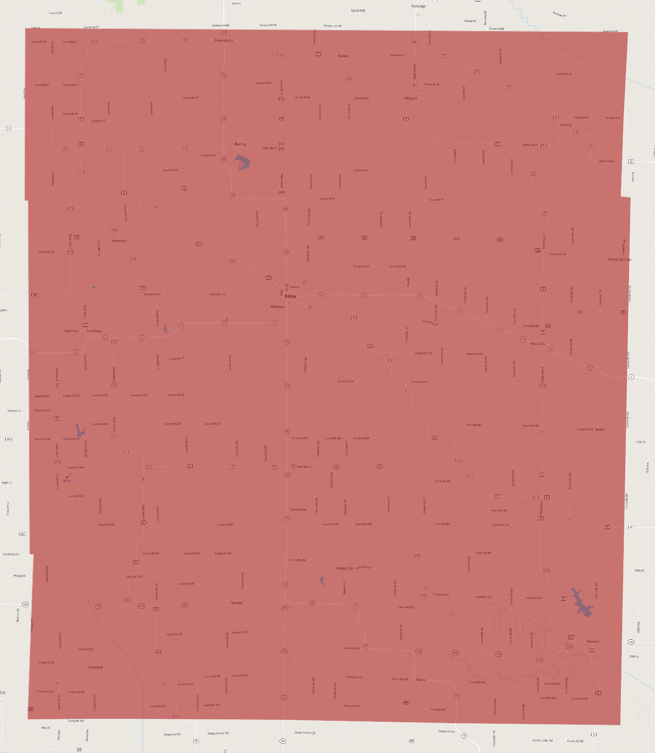 Missouri Knox County - AtlasBig.com