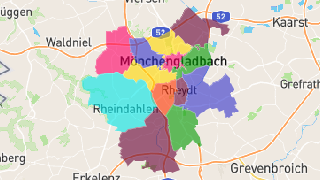 Mönchengladbach Postleitzahlen Karte - AtlasBig.com