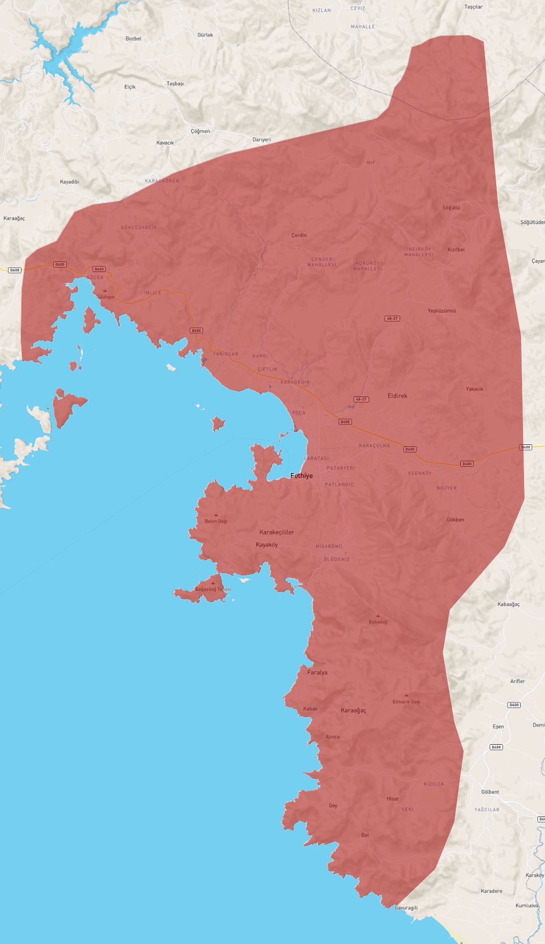 Muğla Fethiye Haritaları