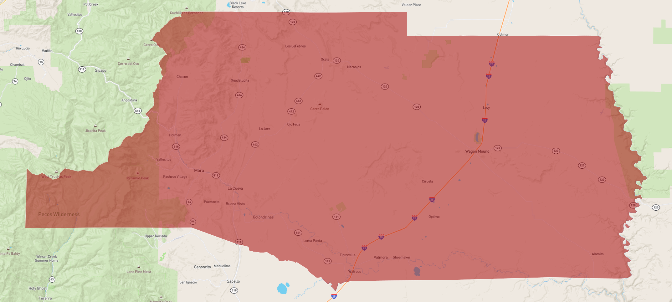 Mora New Mexico Map New Mexico Mora County - Atlasbig.com