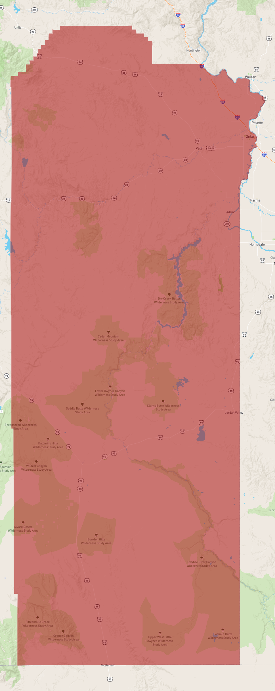 Malheur County Map