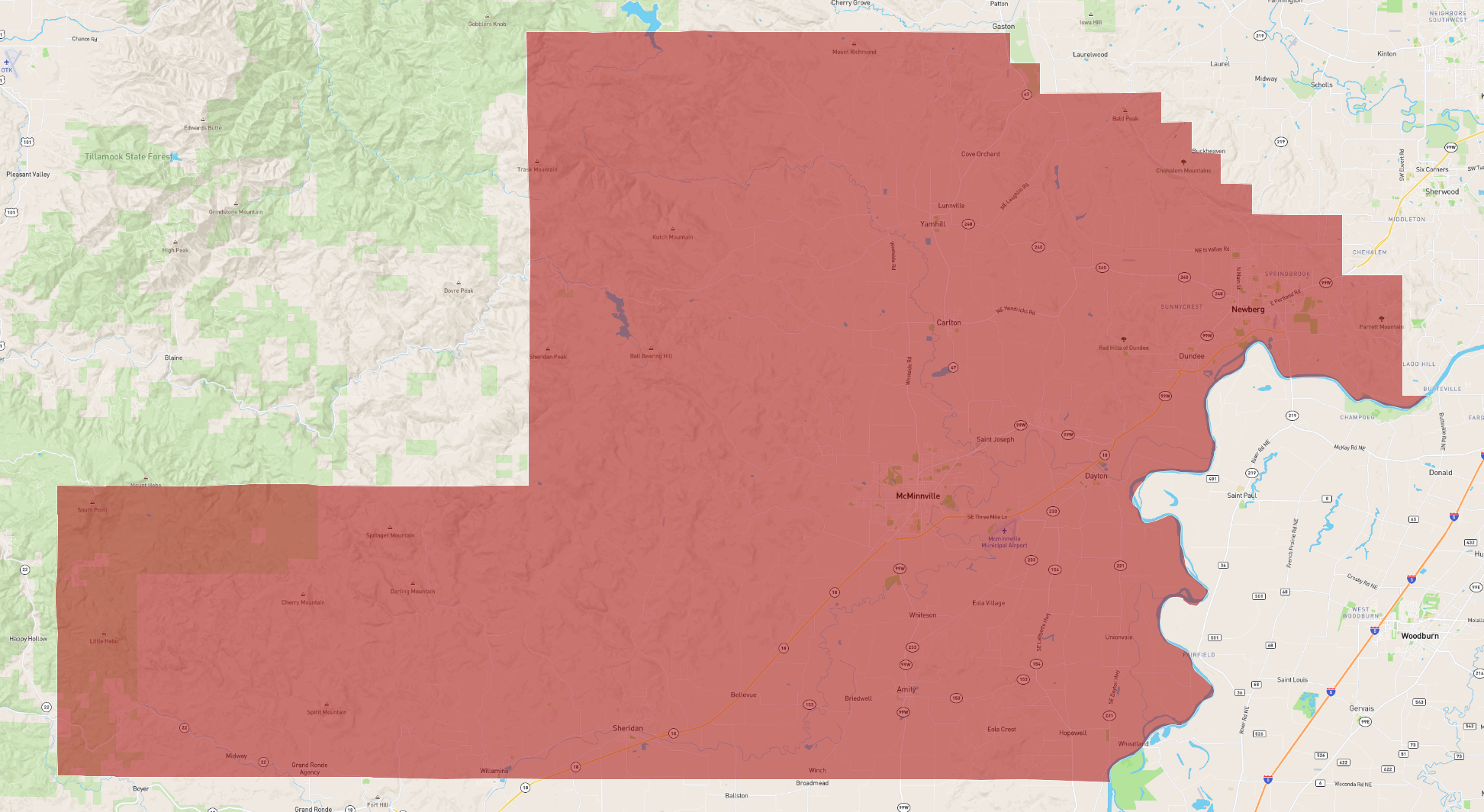 Oregon Yamhill County