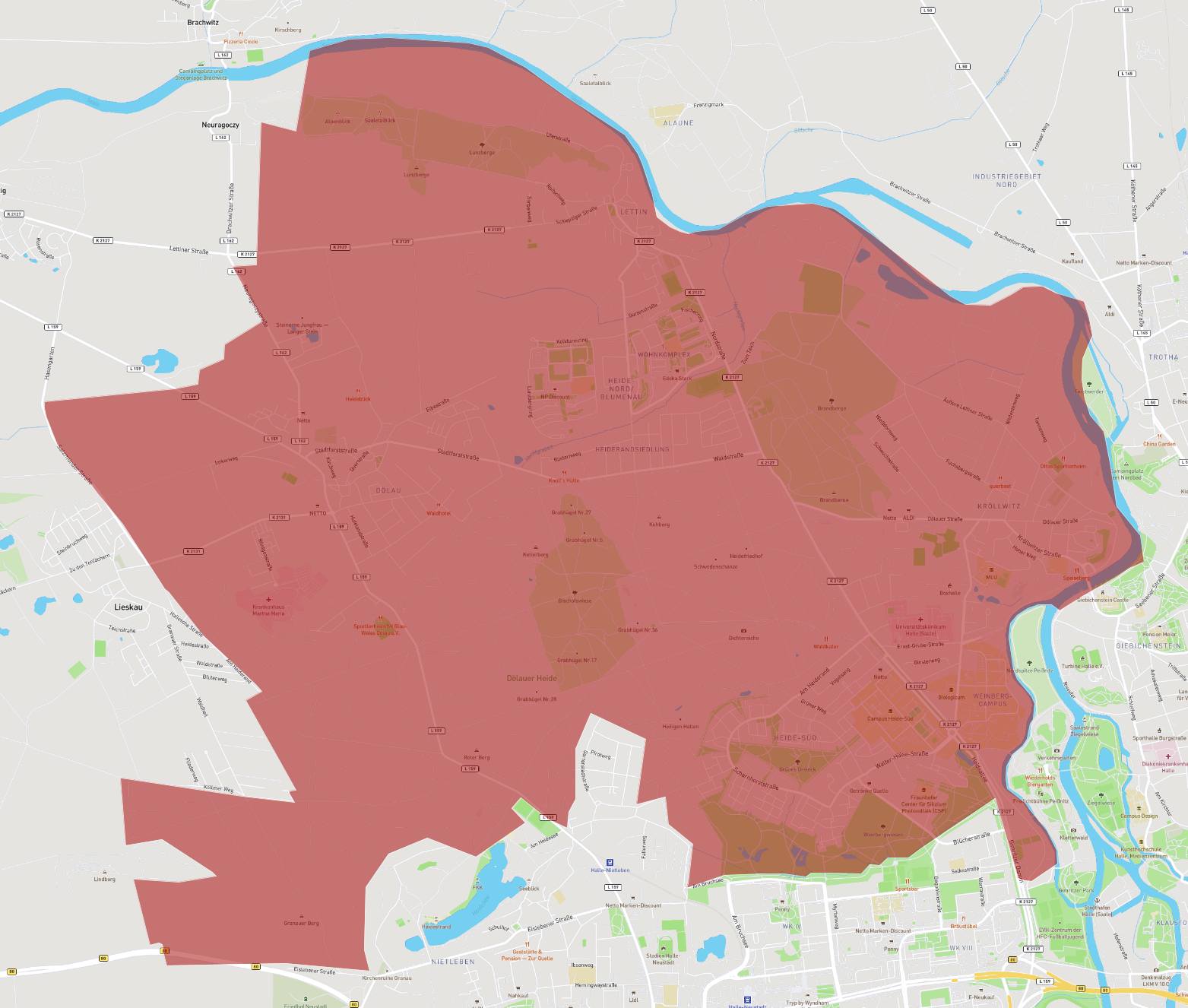 Postleitzahl 06120 - Halle (Saale) - AtlasBig.com