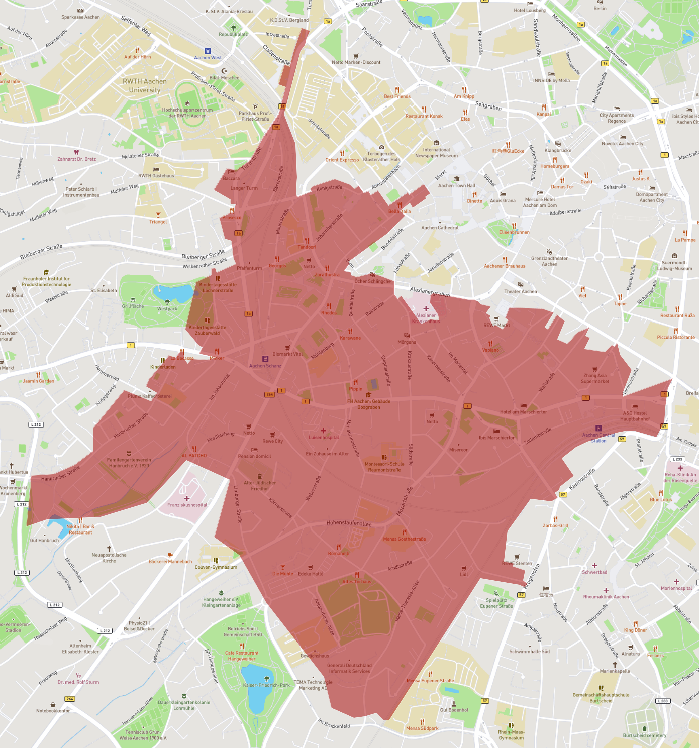 Postleitzahl 52064 - Aachen - AtlasBig.com