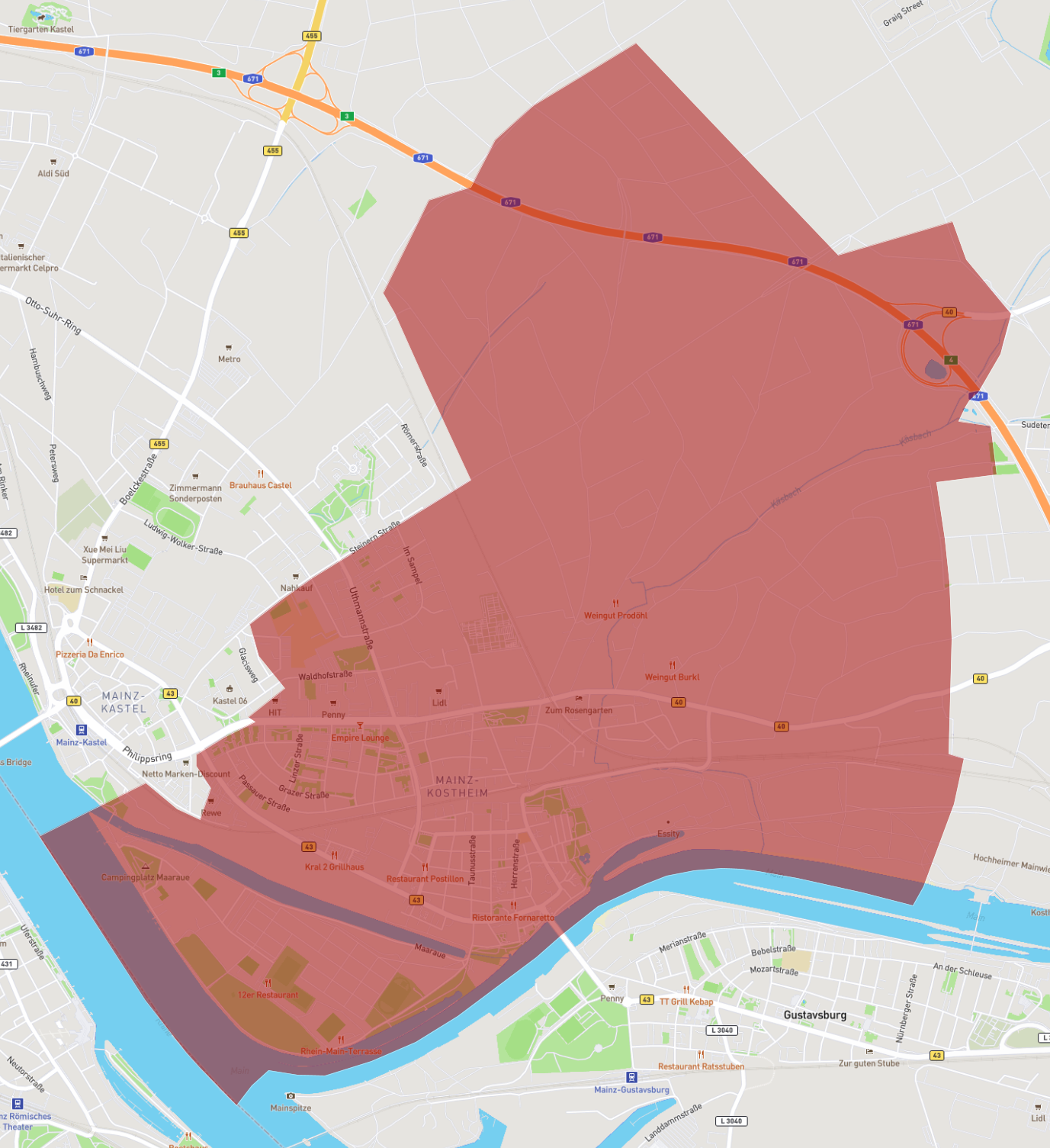 Postleitzahl 55246 - Wiesbaden - AtlasBig.com