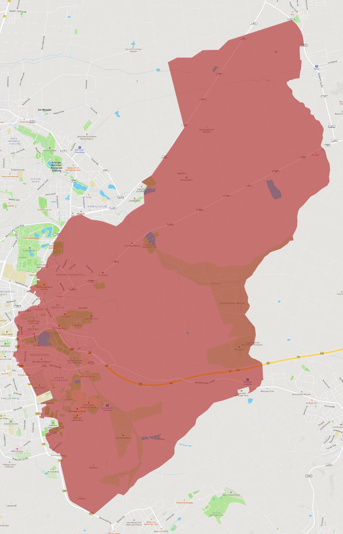 Postleitzahl 64287 - Darmstadt - AtlasBig.com